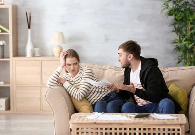 Couple reconnecting after resolving financial conflict through couples therapy in Rockville MD