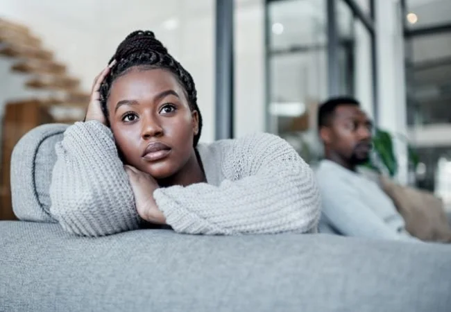 Married couple reconnecting after infidelity through marriage counseling in Rockville MD