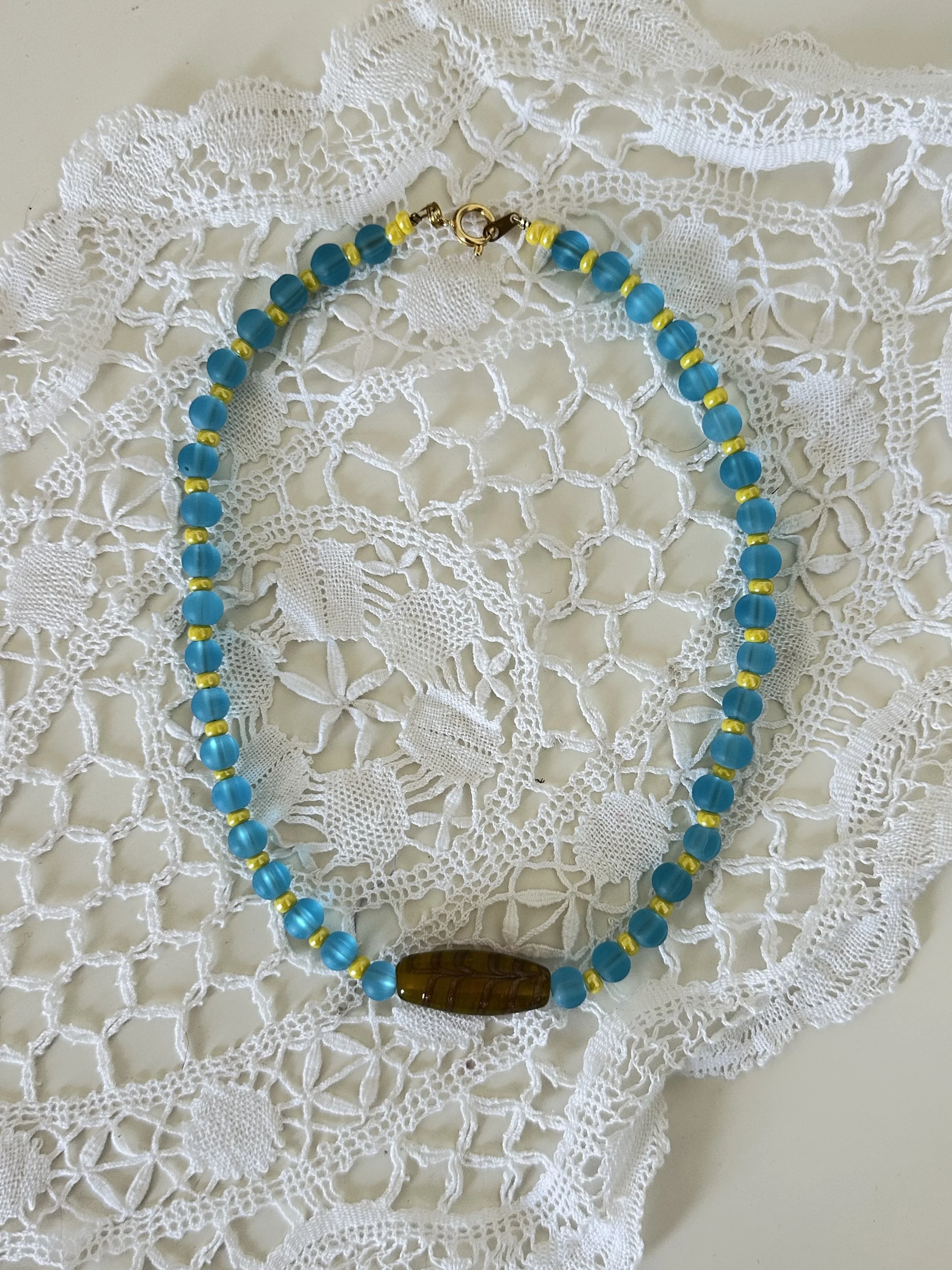 Glass Beaded Ocean Yellow