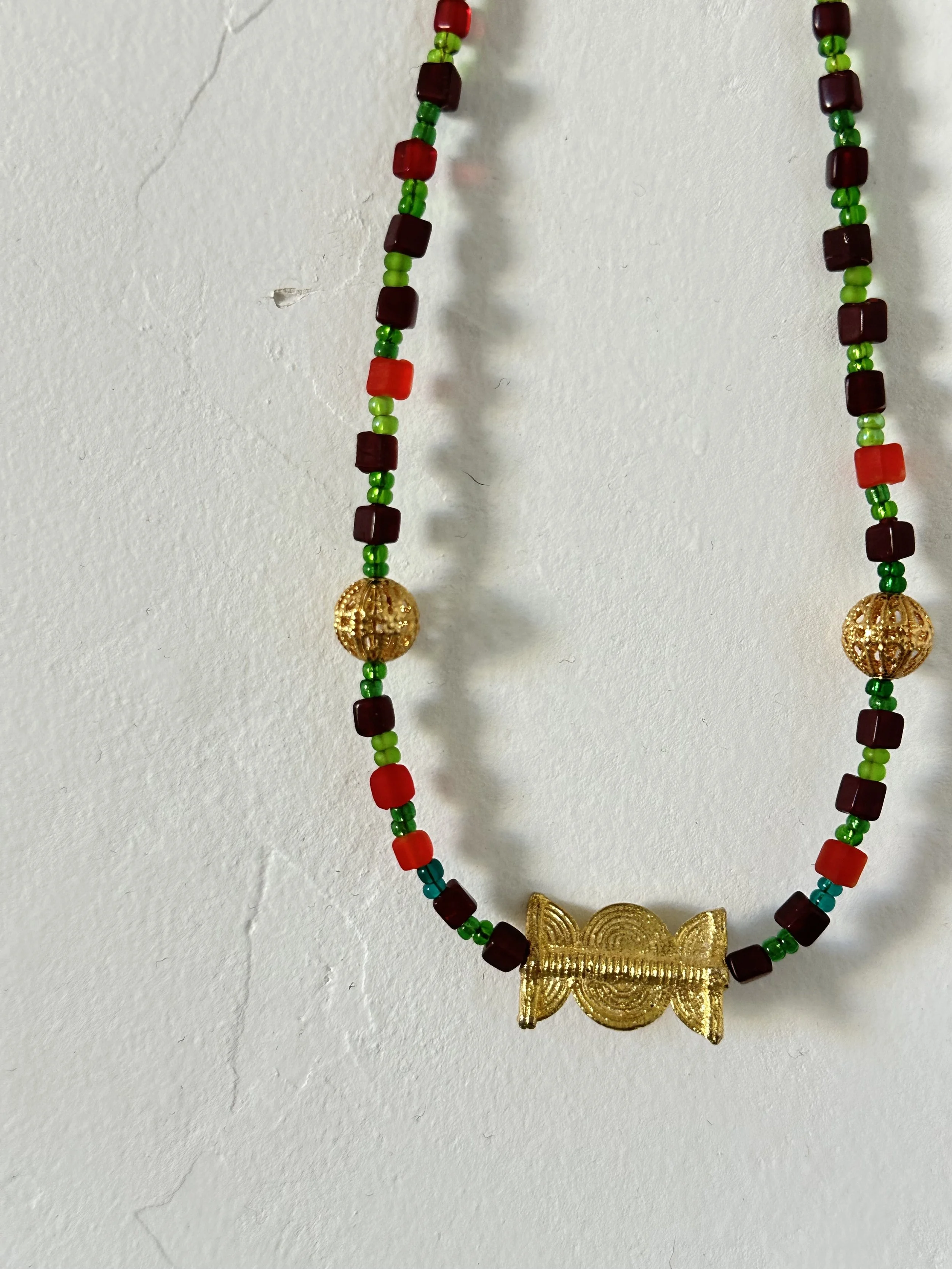 Glass Beaded statement Gold