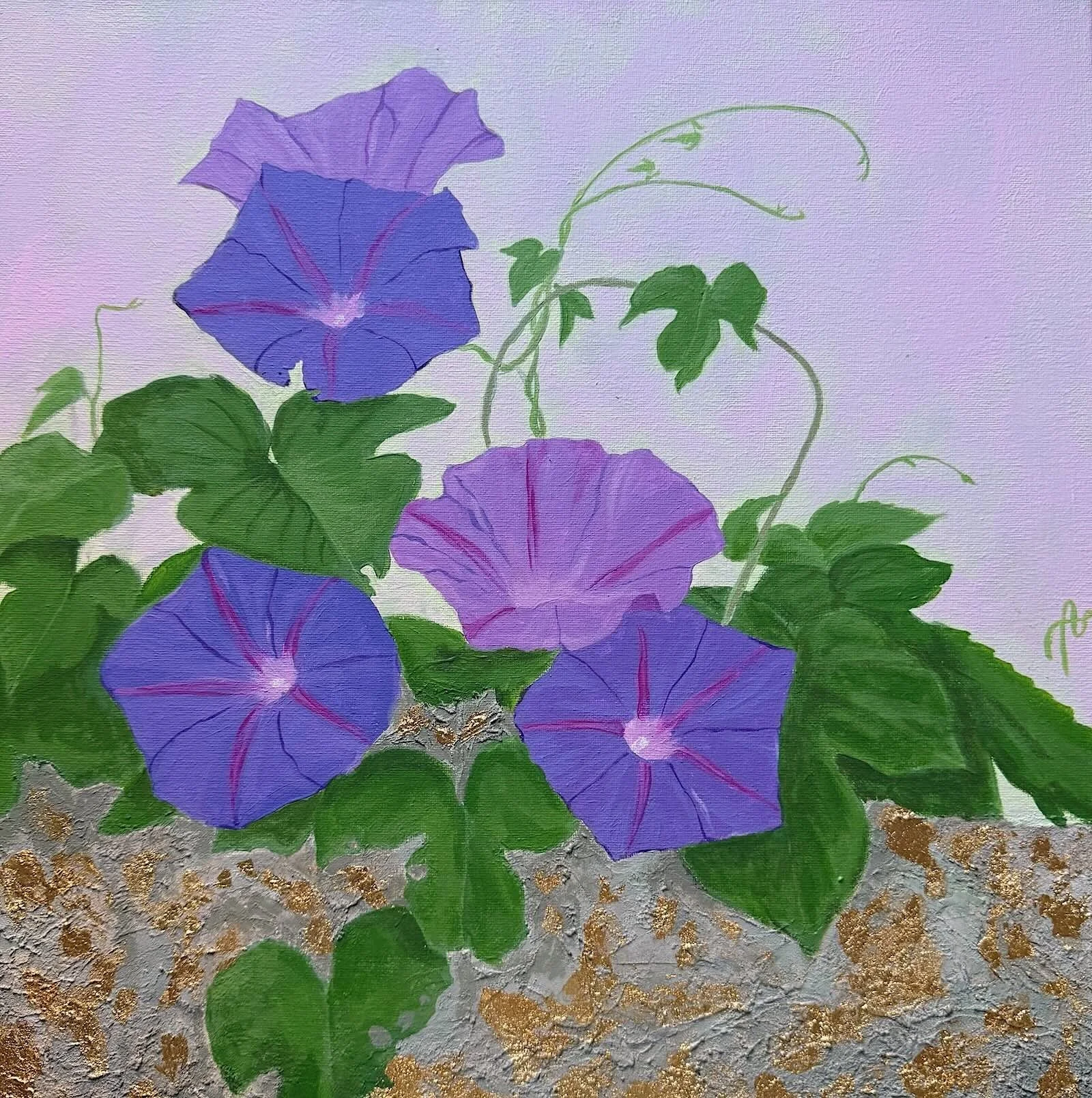 Campanilla azul - 40 cm x 40 cm
