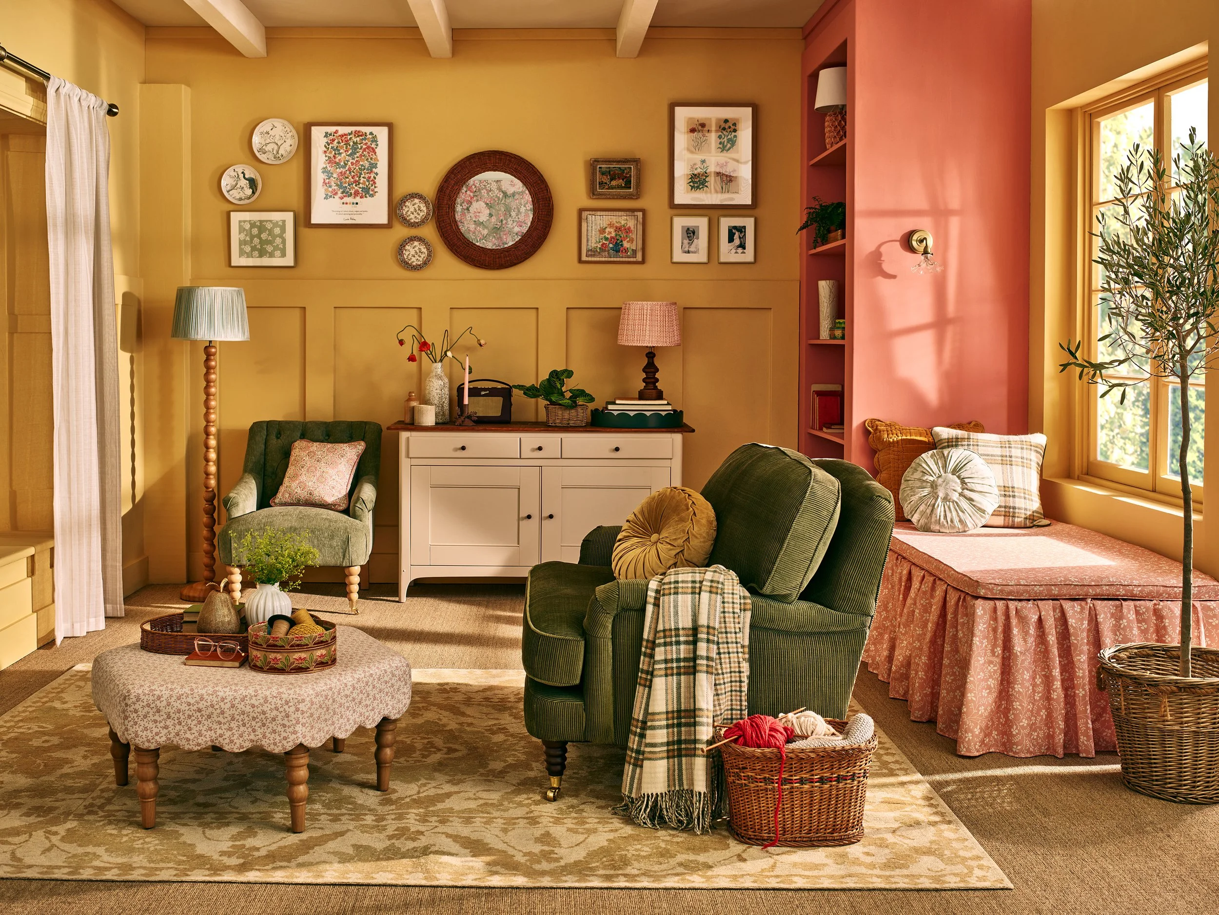 AZPR – Client, Laura Ashley, snug, armchair, throw, cushions