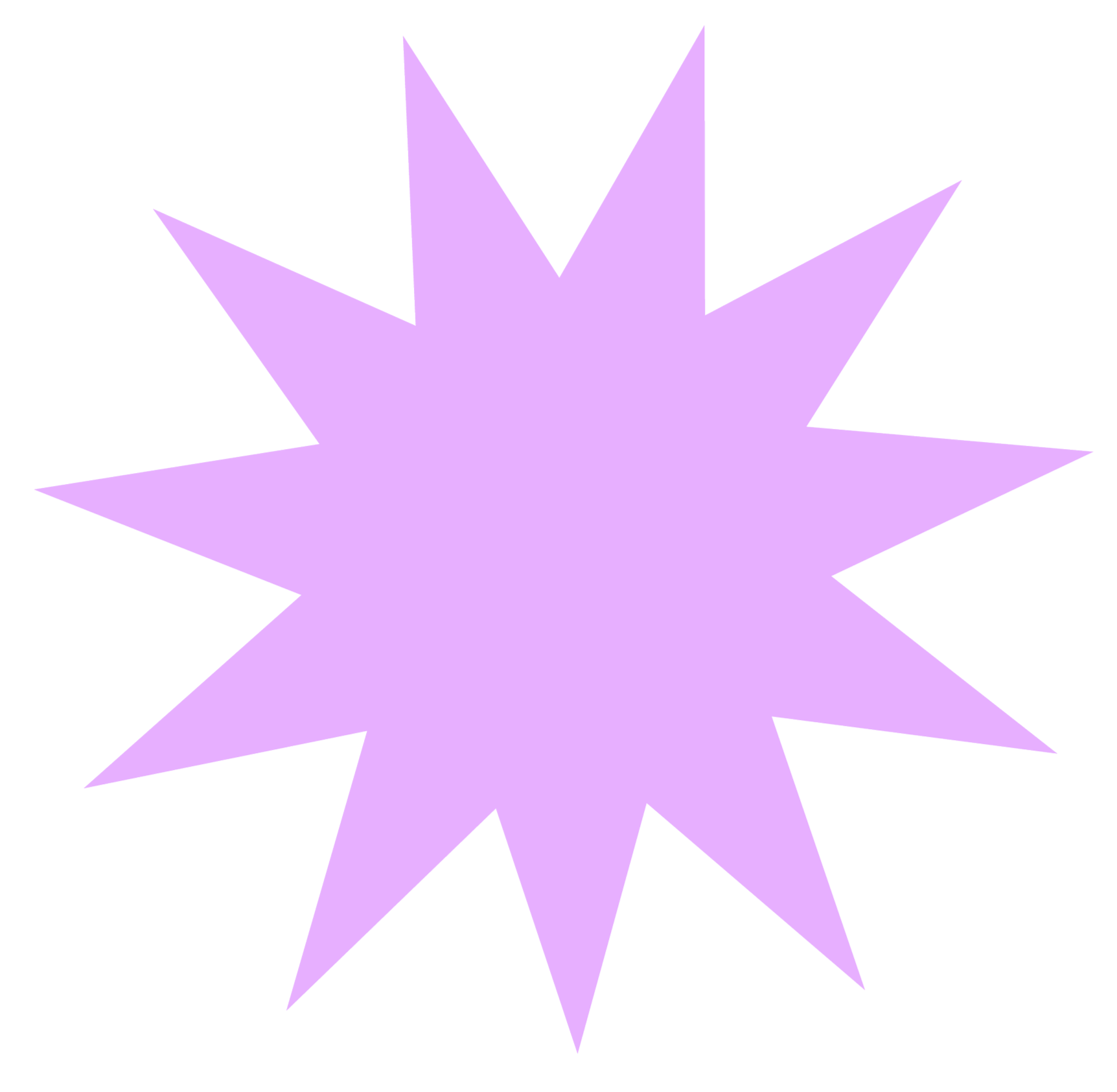 Étoile à multiples pointes de couleur violette