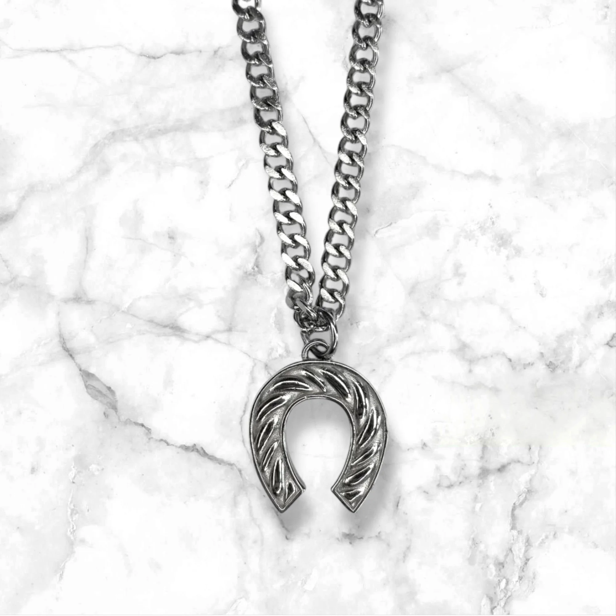 STEEL LUCKY NECKLACE