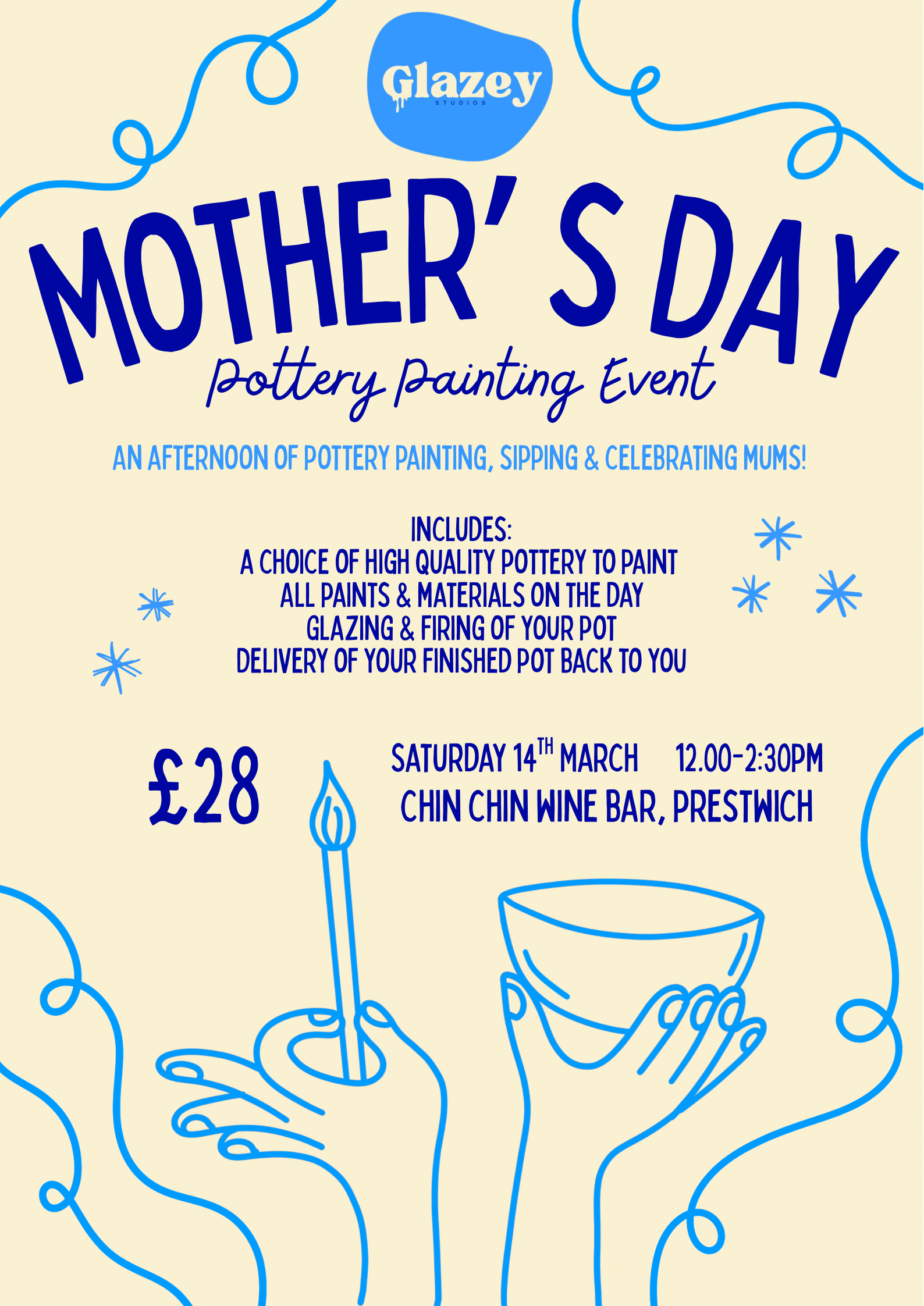 Mother's Day Pottery Painting Event