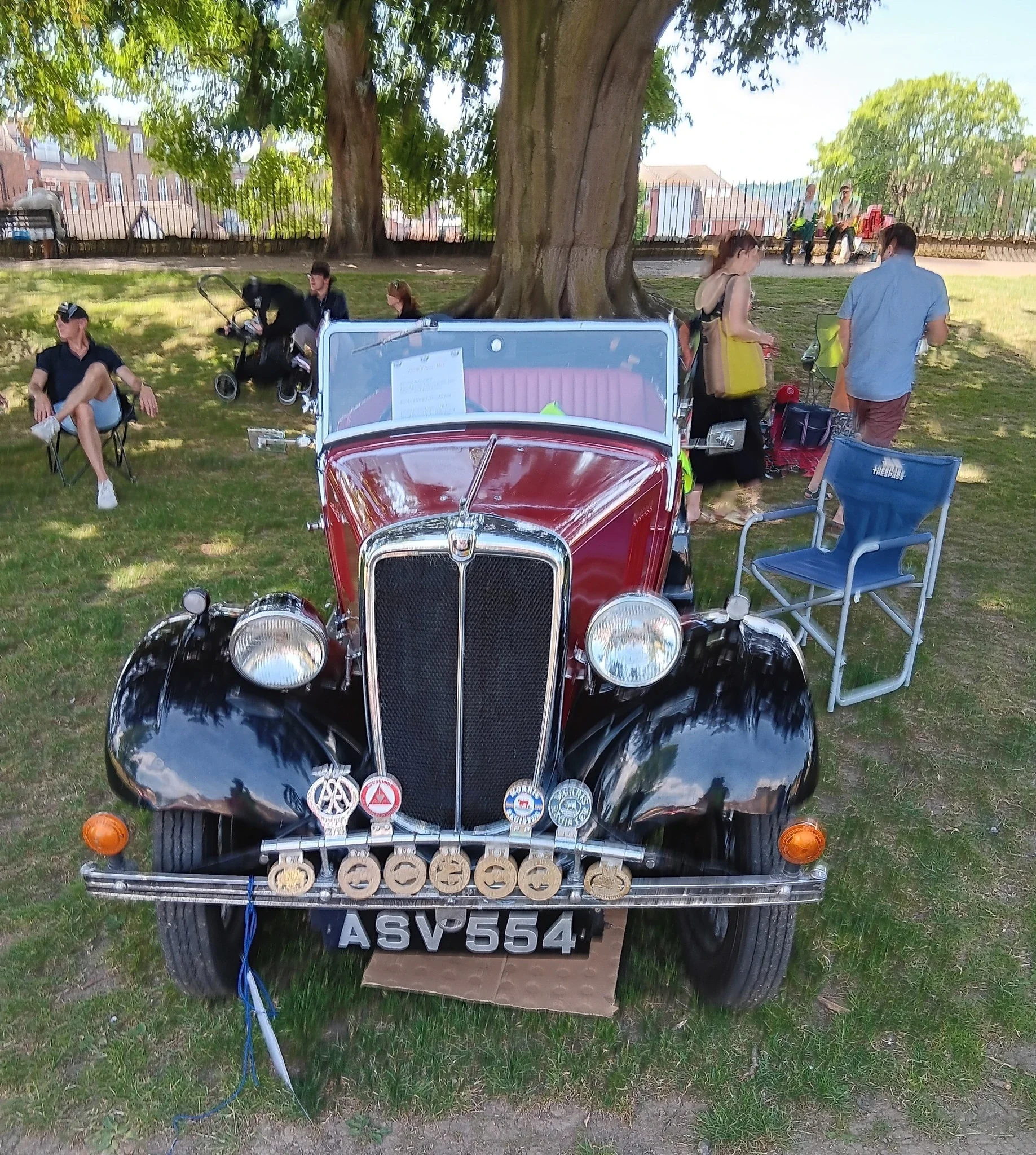 A Morris 8 on show at the Rotary Classic Car Show on Tonbridge Castle Lawn