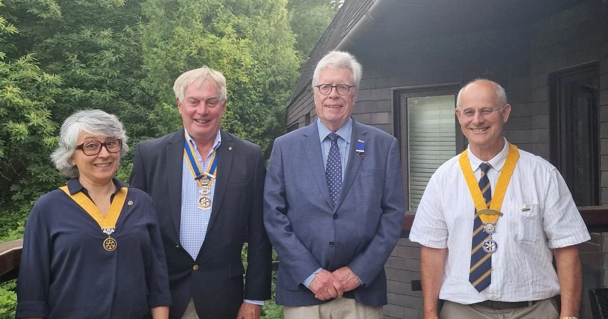 Photo of the Rotary President, President-Elect, Vice President and Secretary 2025-26