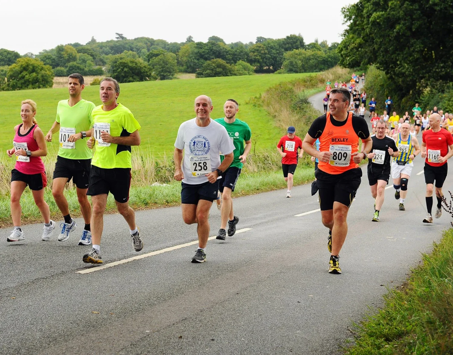 Several runners taking part in the Tonbridge Half Marathon