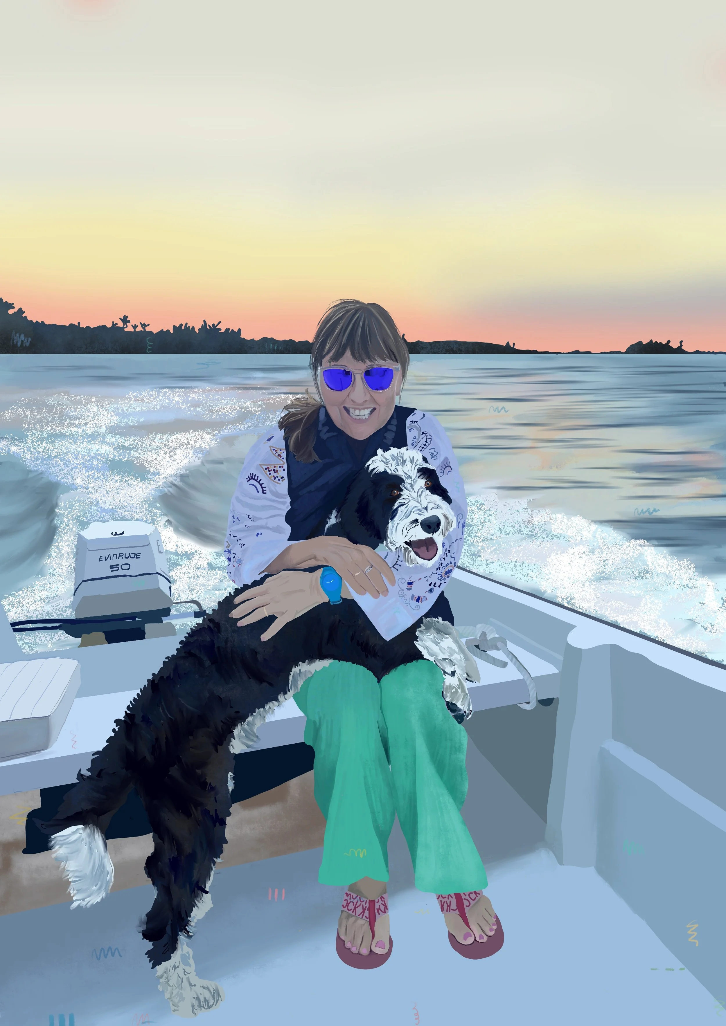 On the boat