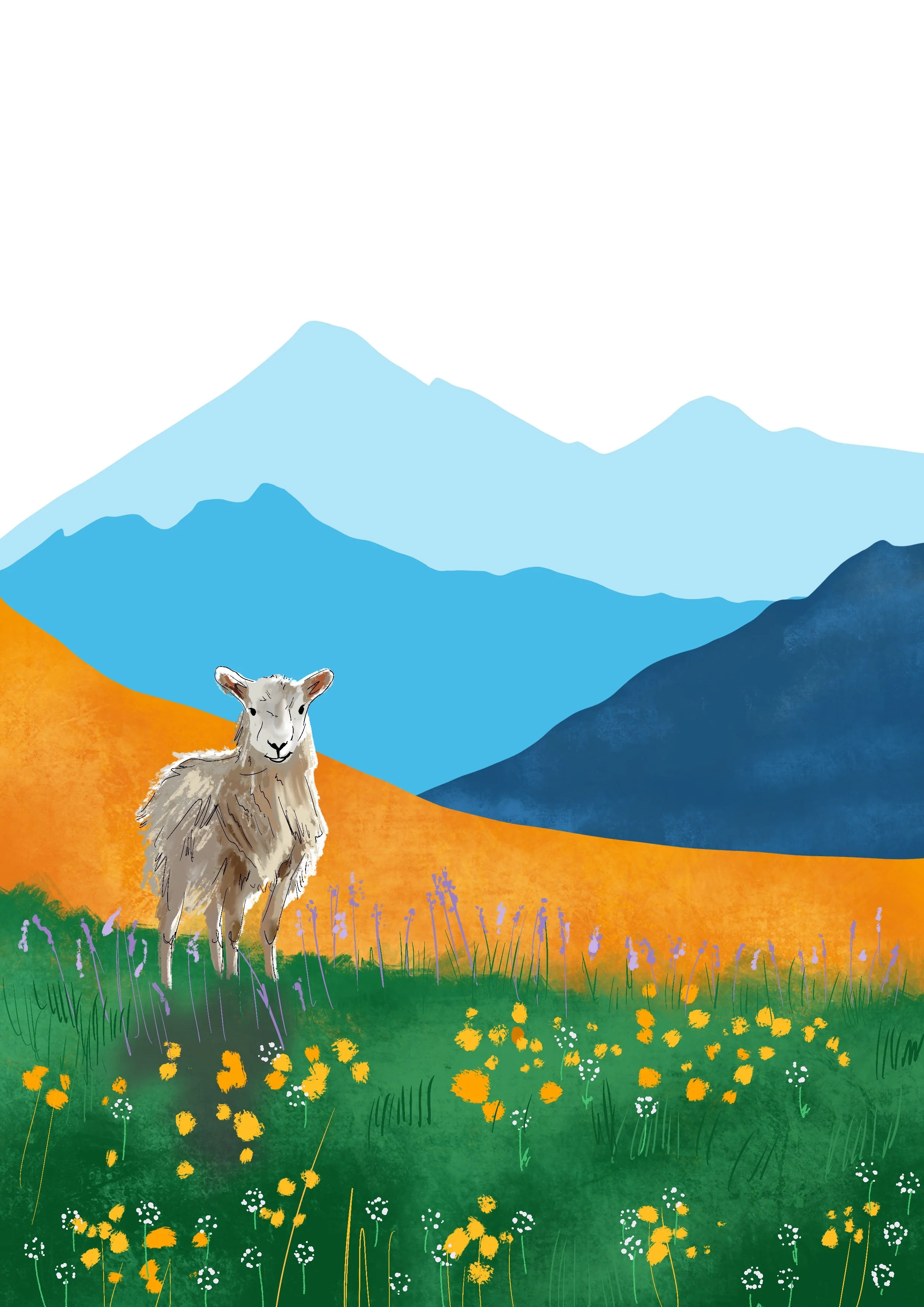 Sheep in the Mountains