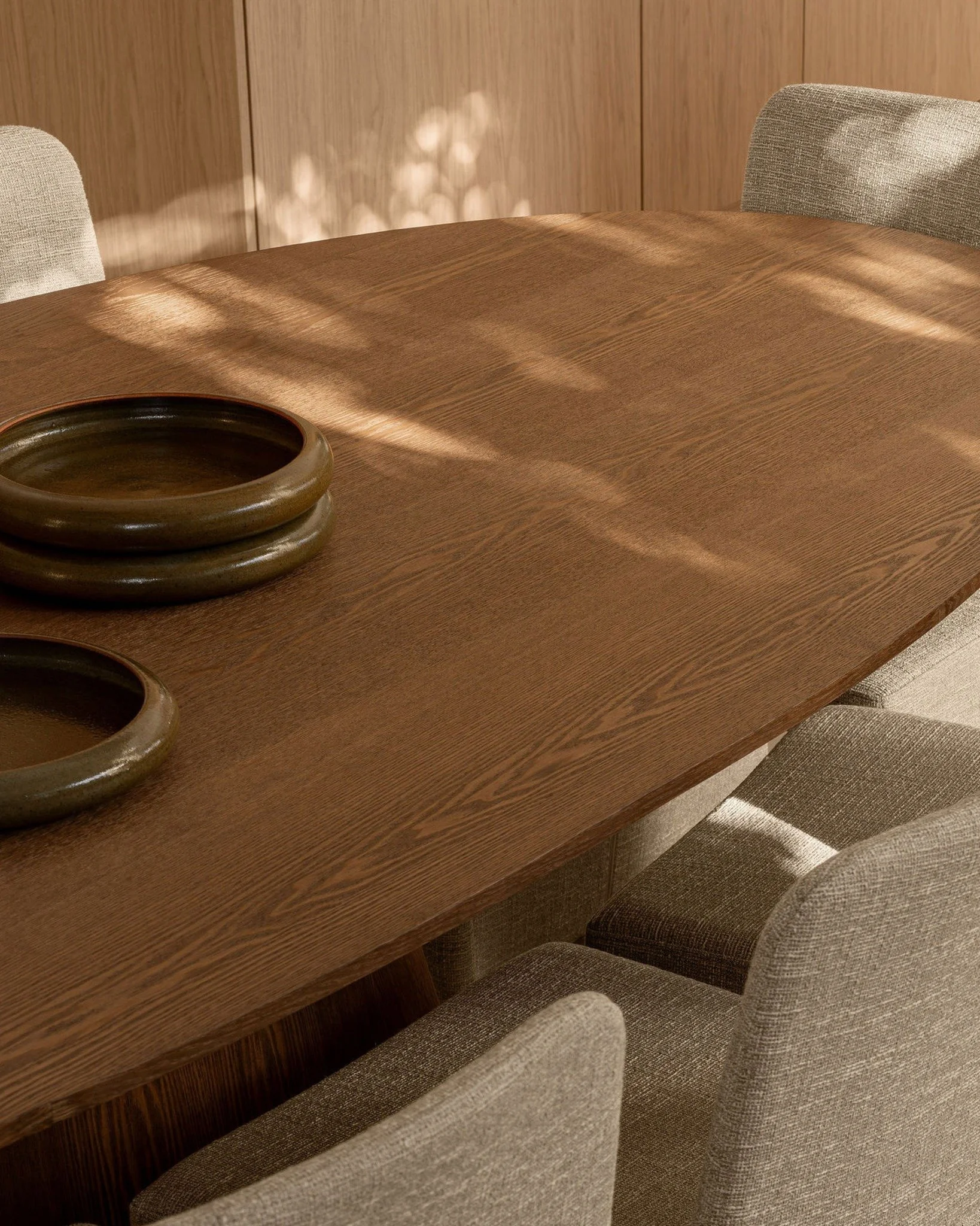 Warm timber, soft light, and the kind of quiet detail that makes a room feel complete. 

A glimpse into one of our projects, where Gull's interior design and joinery work together as one.

#GullDesign #InteriorDesign #Joinery #DiningTable #noosa