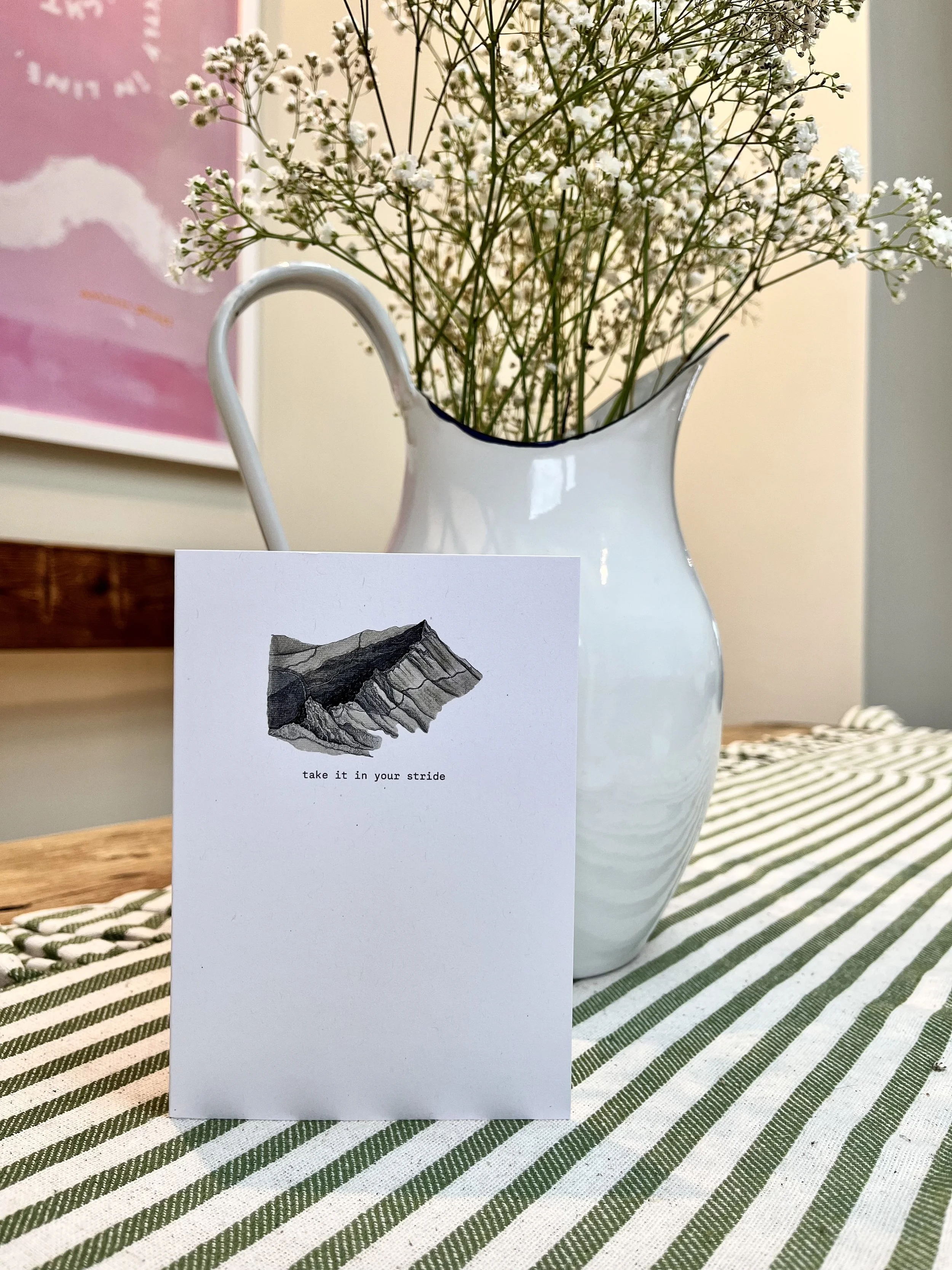 Striding Edge - take it in your stride (A6 card)