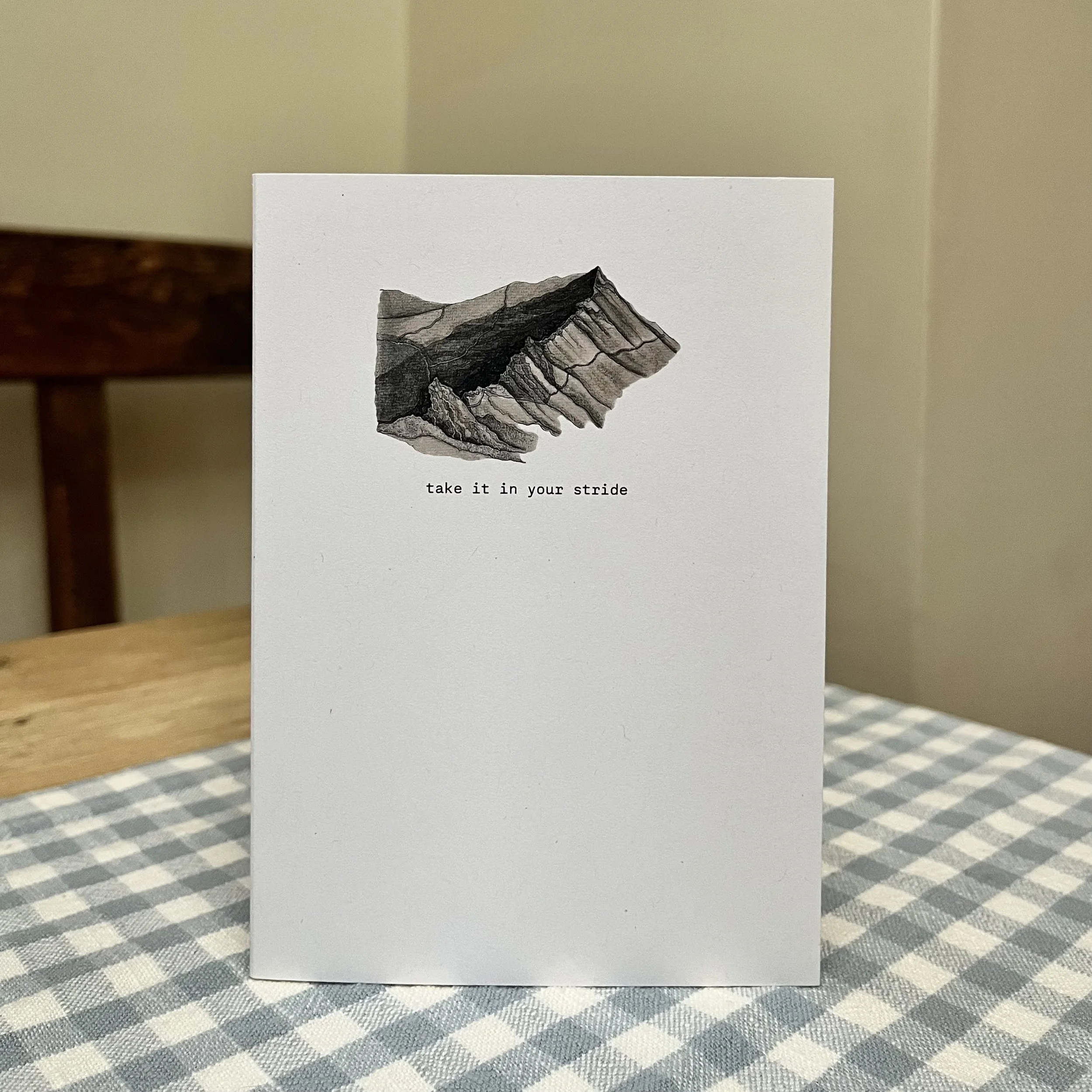 Striding Edge - take it in your stride (A6 card)