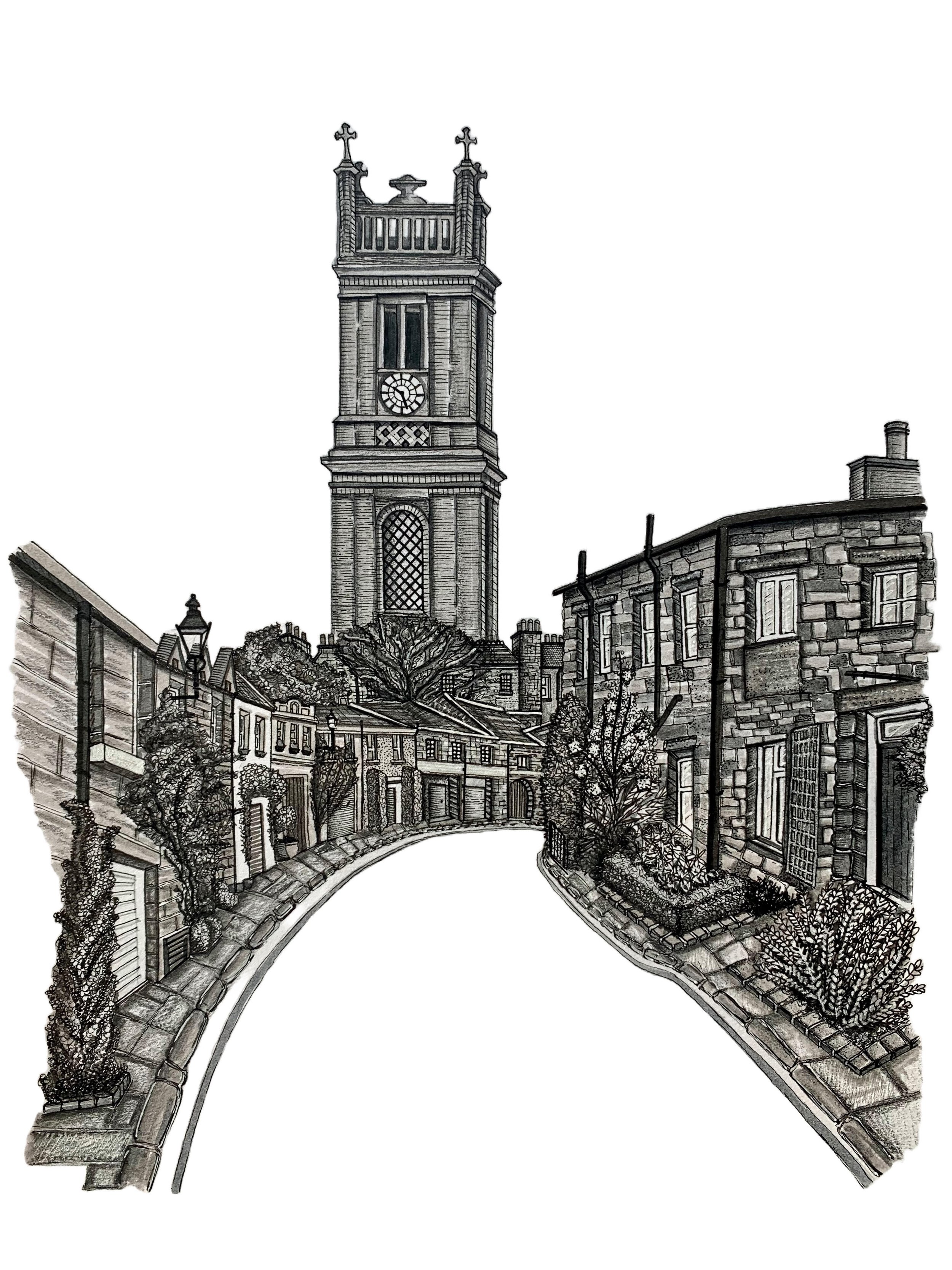 Edinburgh, Circus Lane print