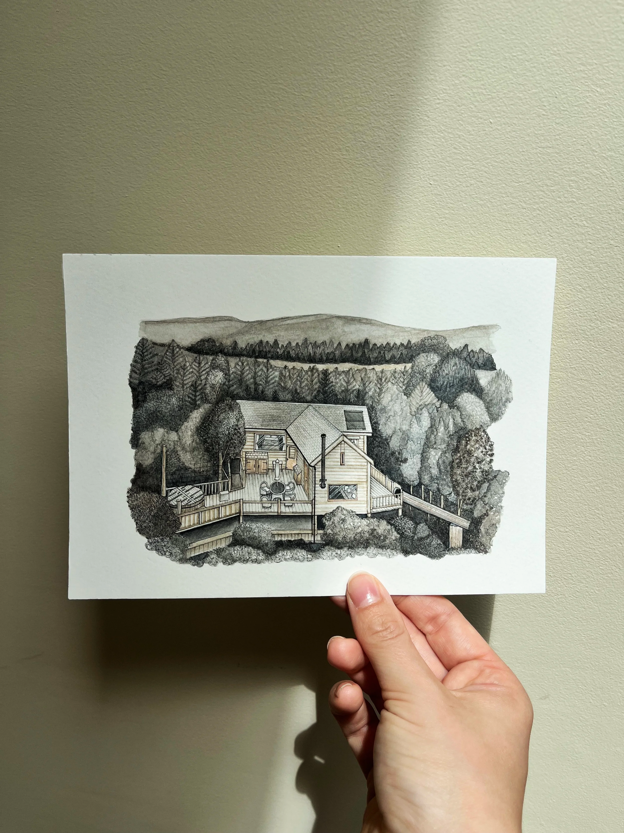 Into The Woods, Cumbria print (A5)