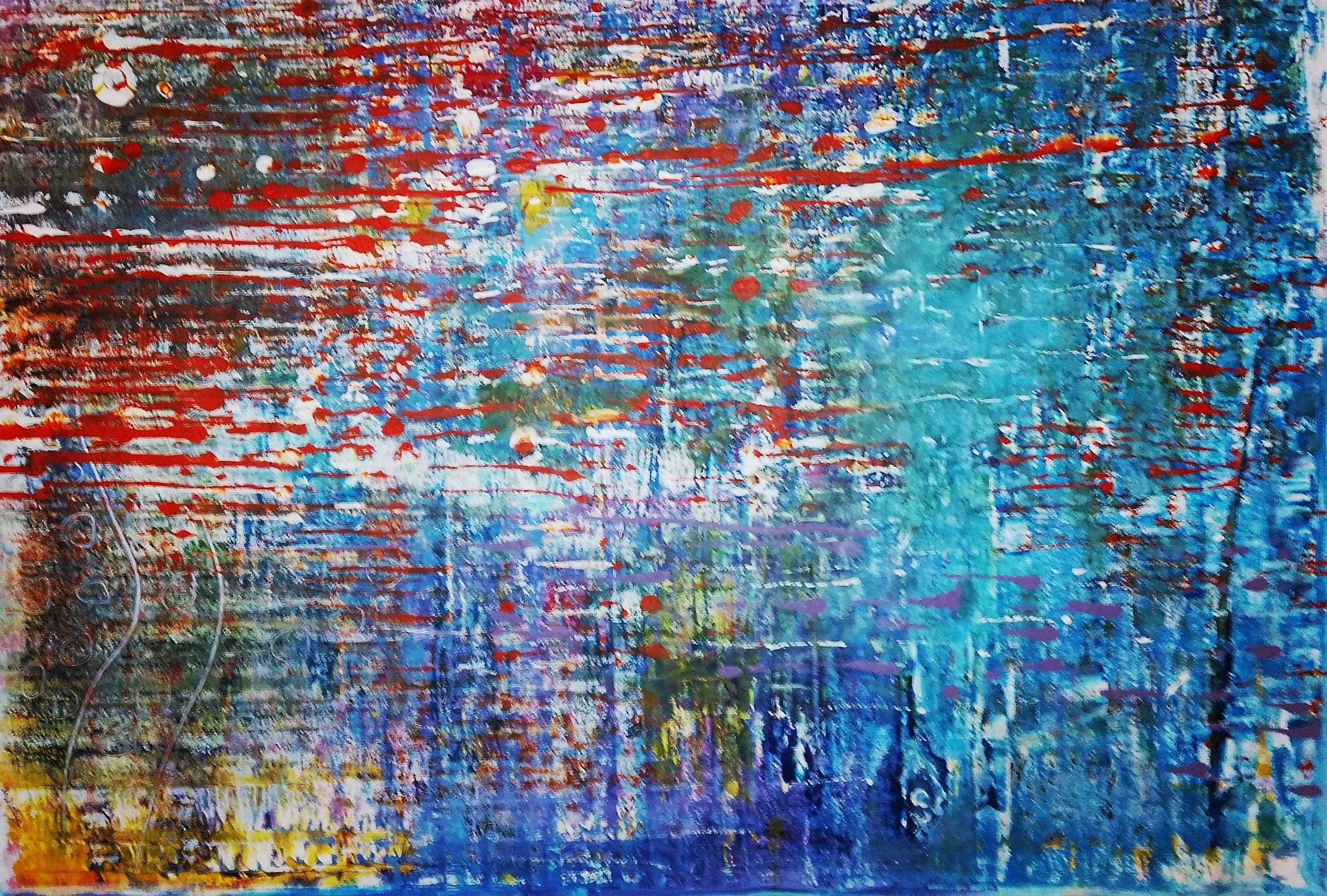 Abstract 73- 98×73 cm acrylic on canvas