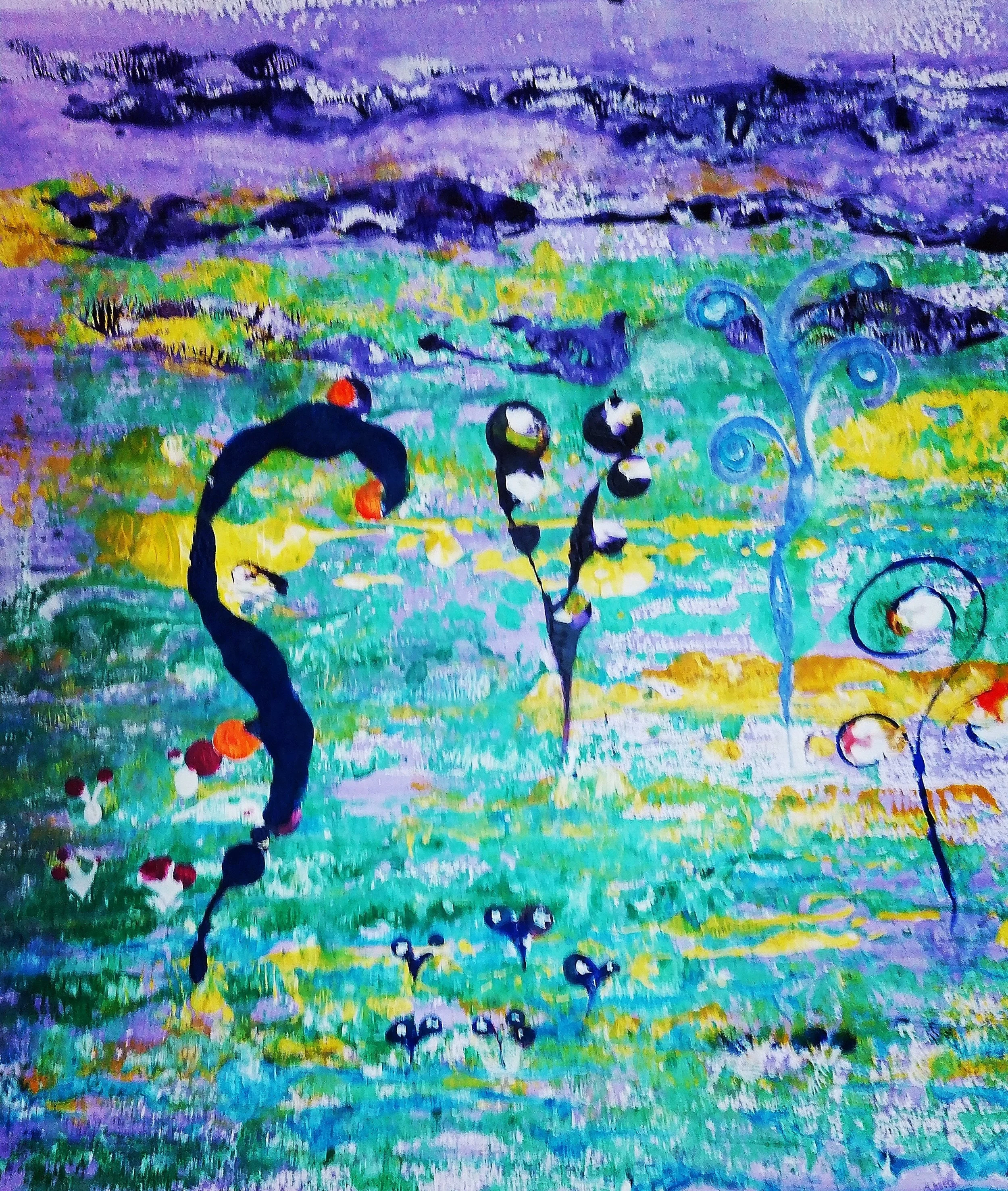 Flowers 2.  103×84 cm acrylic on canvas- 2014