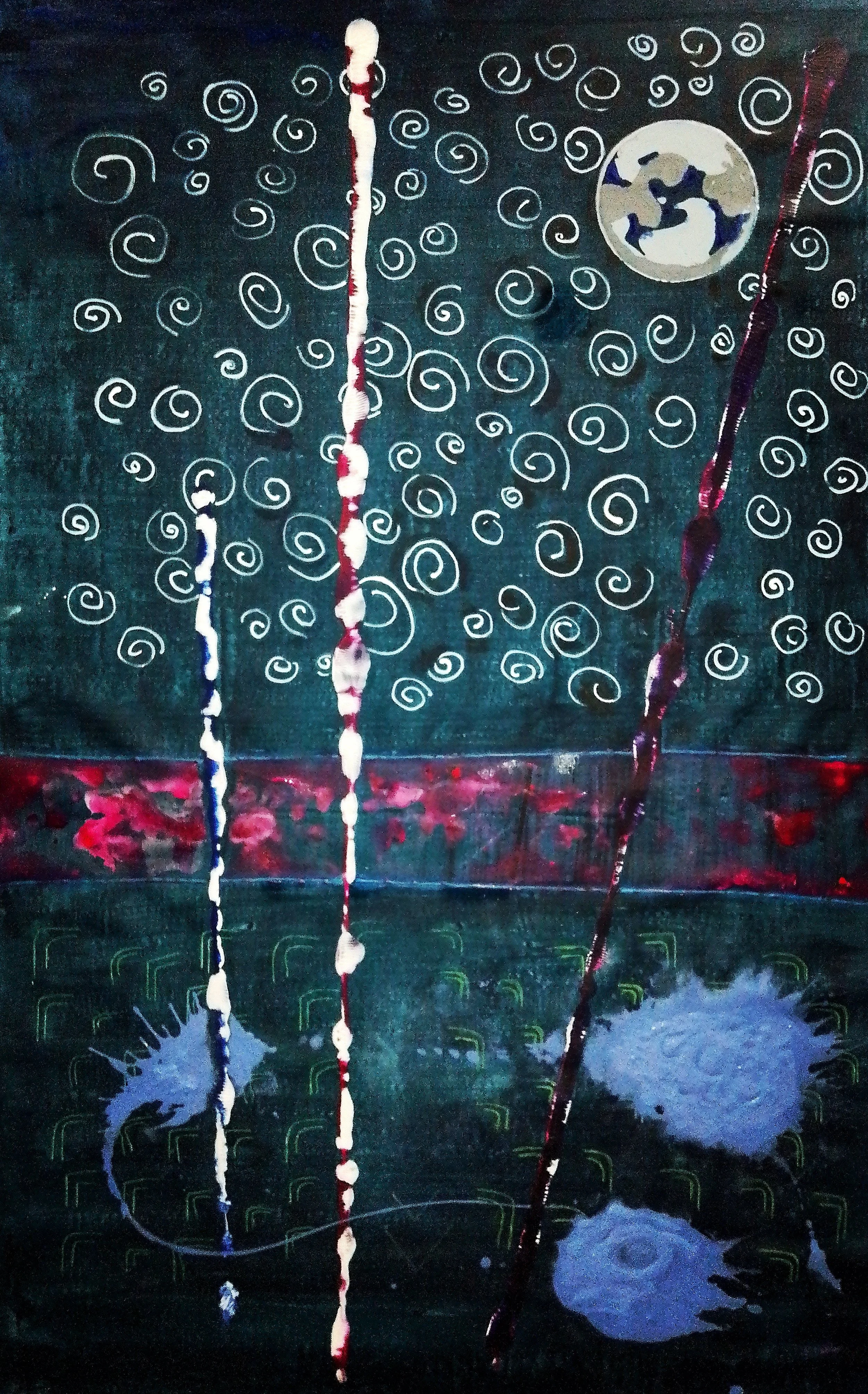 Night- no much to think- 157×100 cm acrilic on canvas