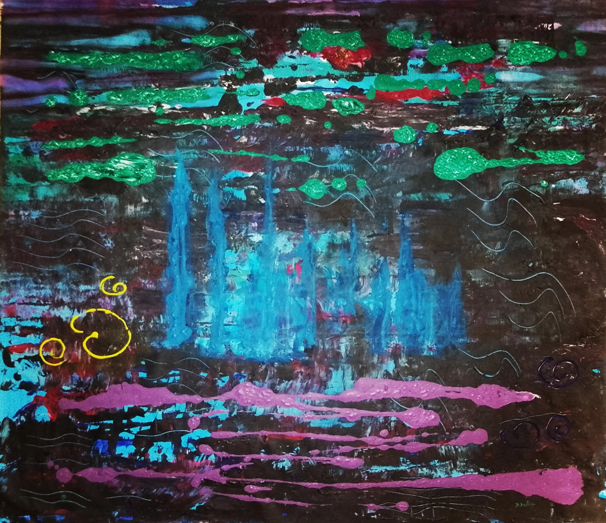 Abstract 21- 96×84 cm acrylic on canvas- 2025