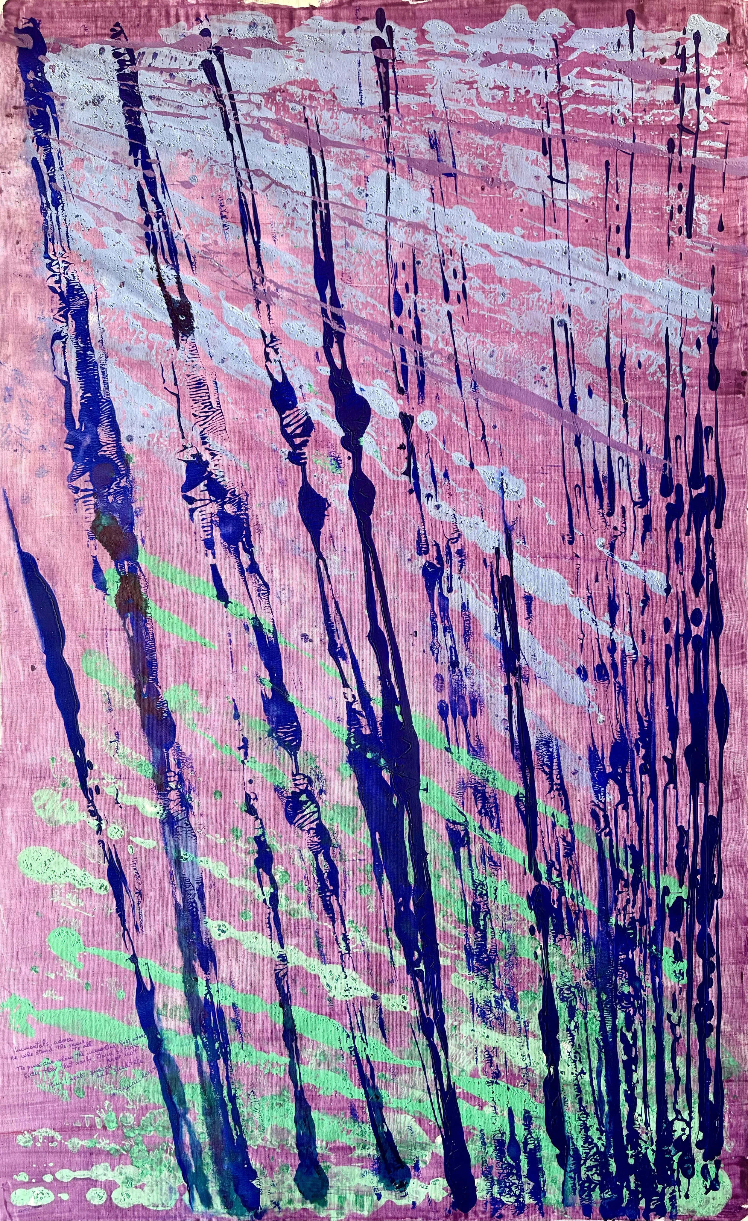 "Immortals adore he who stands the same to all - The pure one whom the immortal gods adore, even they that daily stand beside knot not - Him I seek praise and meditate" Tirumular 160cm x 100