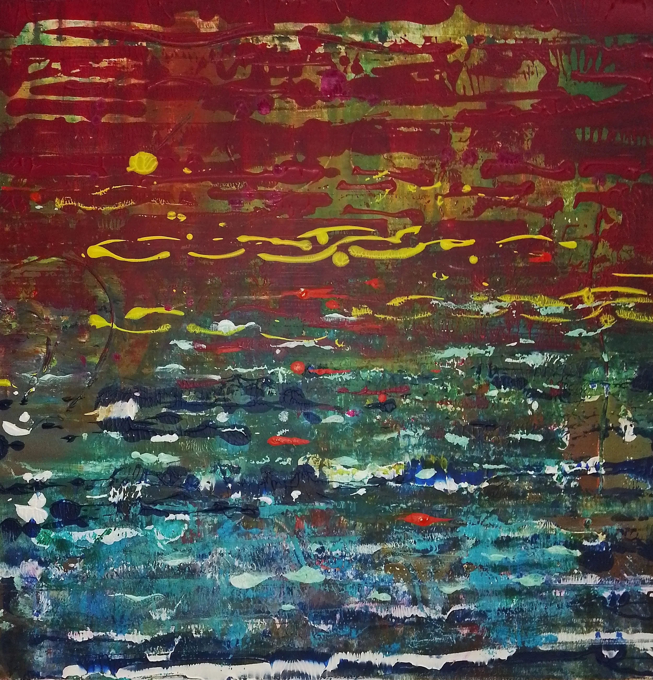 Abstract 329- 76×74 cm acrylic on canvas