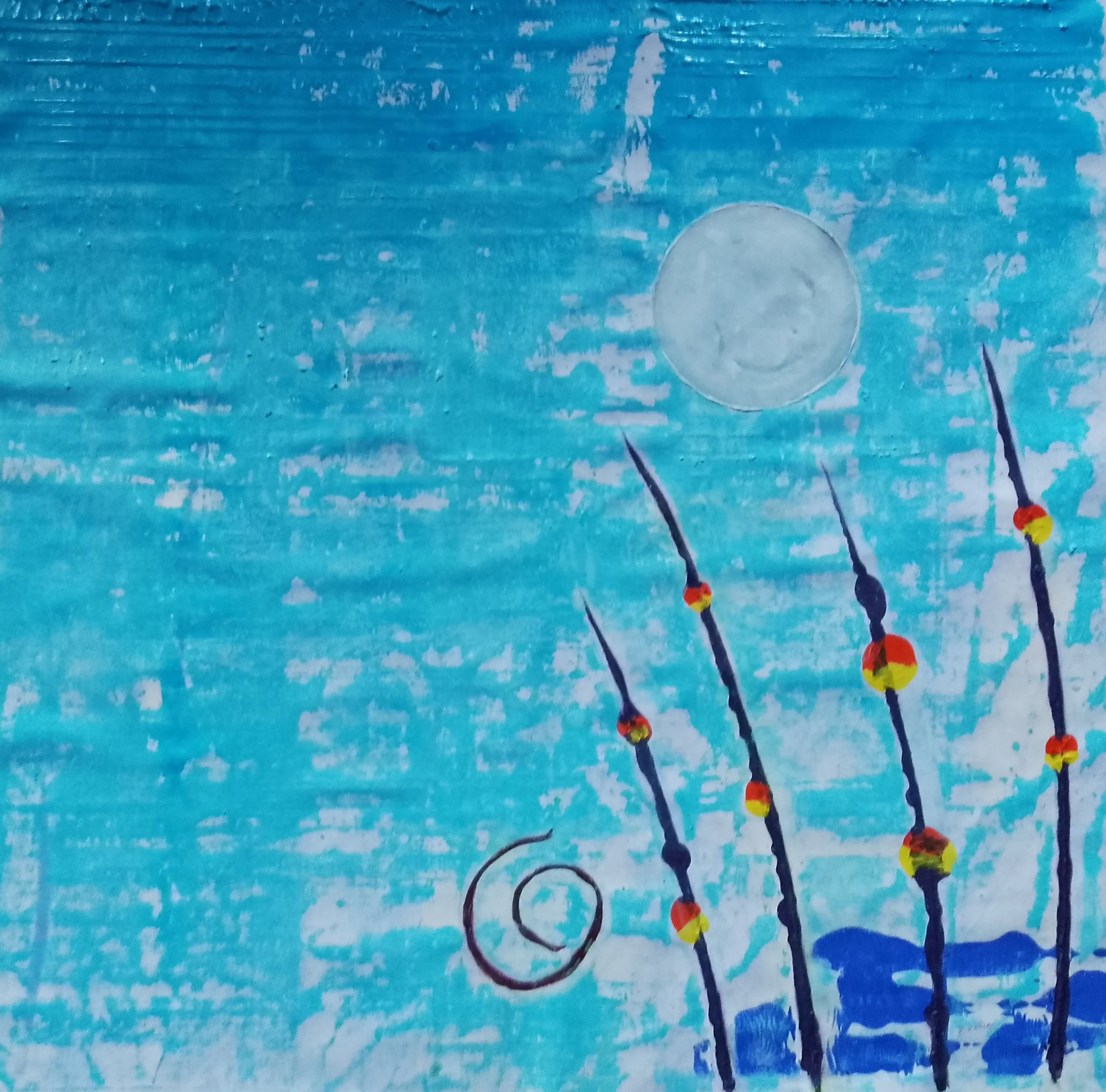 Early morning 95×93 cm. acrilico on canvas