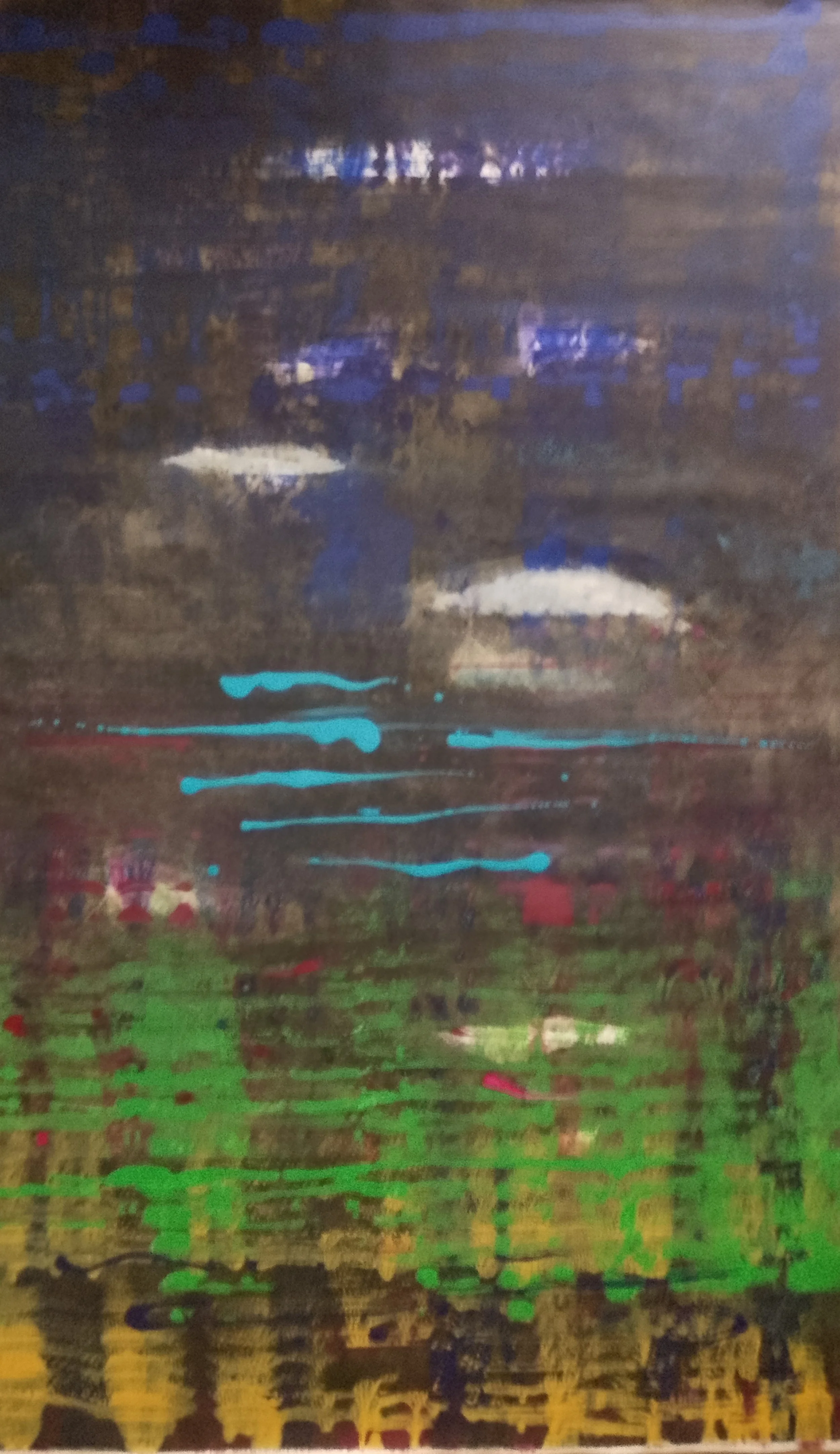 Abstract night 33- 157×96 cm acrylic on canvas- 2015