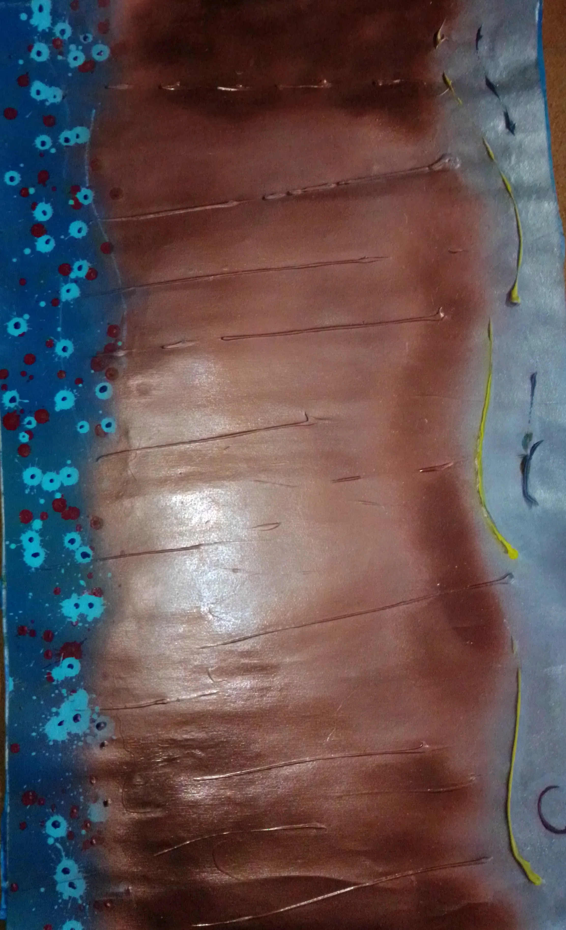 Copper body- 77×43 cm acrylic on canvas