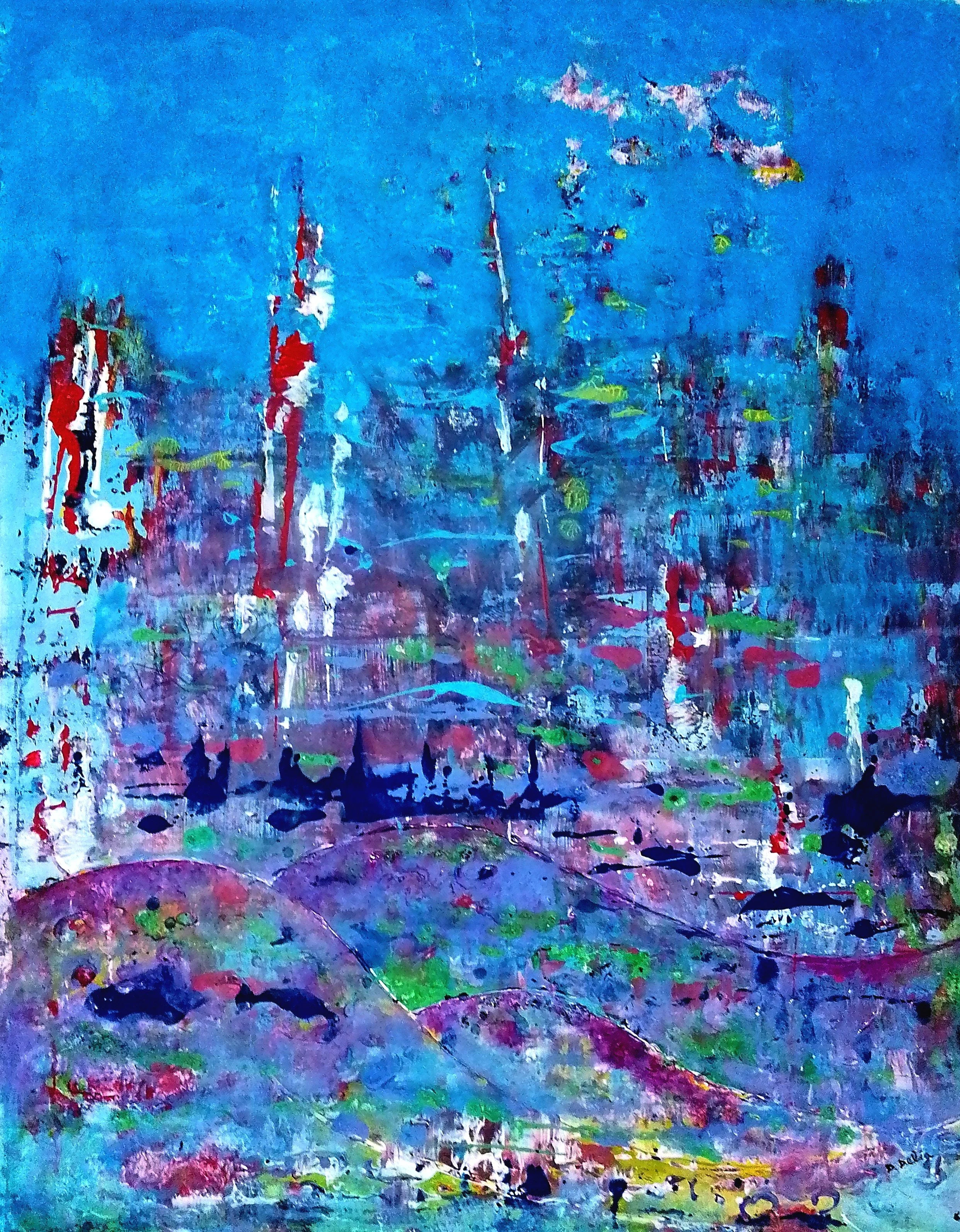 Abstract 61- 96×76 cm acrylic on canvas