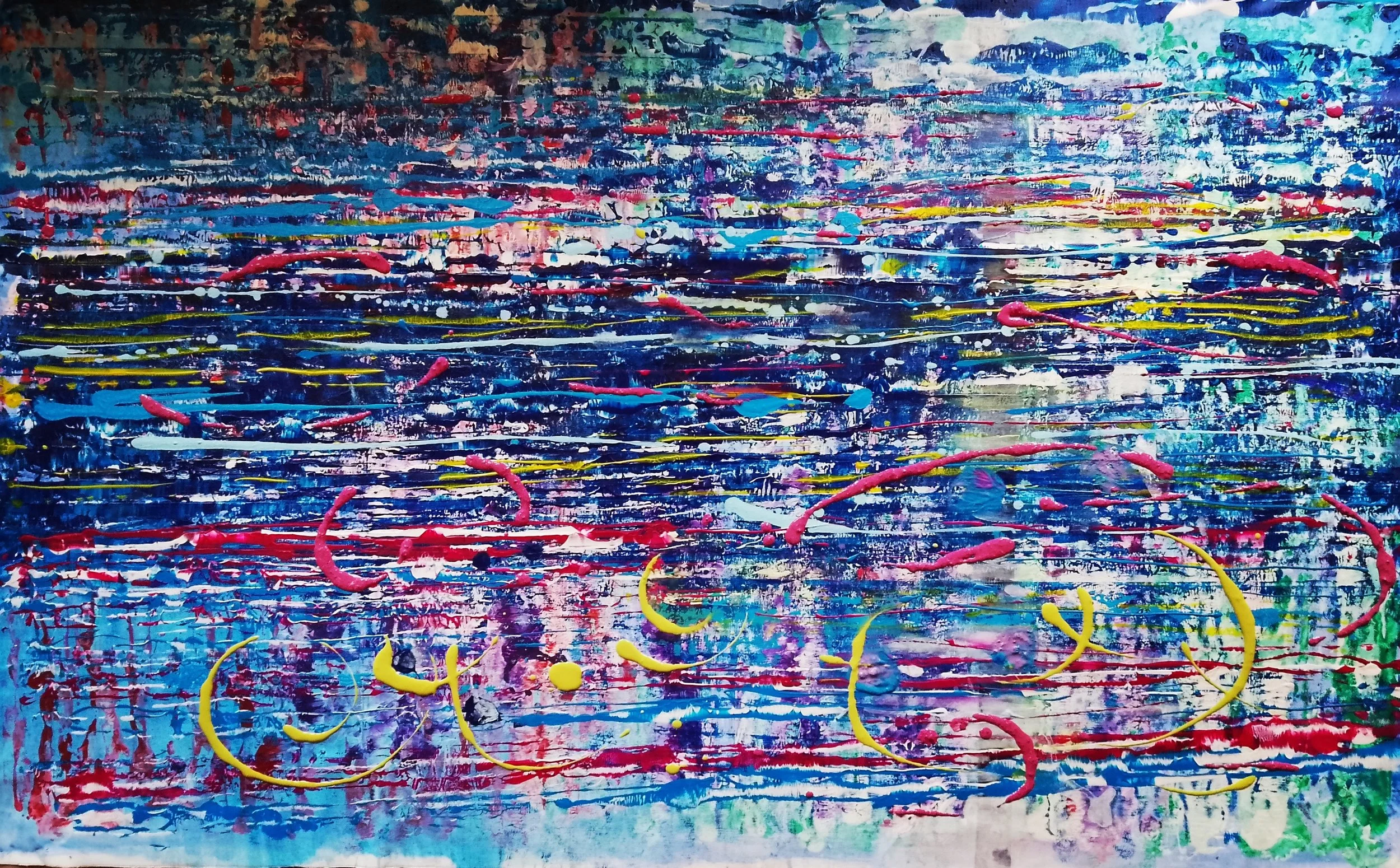 Abstract 23- 157×96 cm acrylic on canvas- 2015