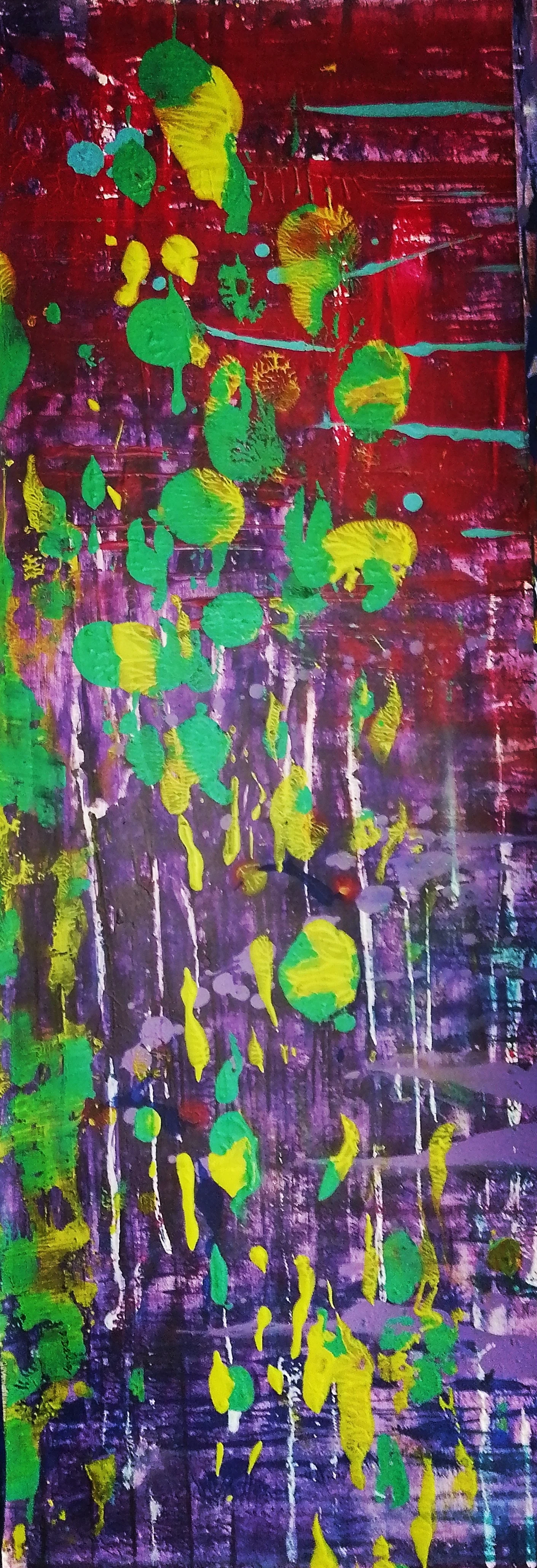 Abstract 824- 100×32 cm acrylic on canvas-2024