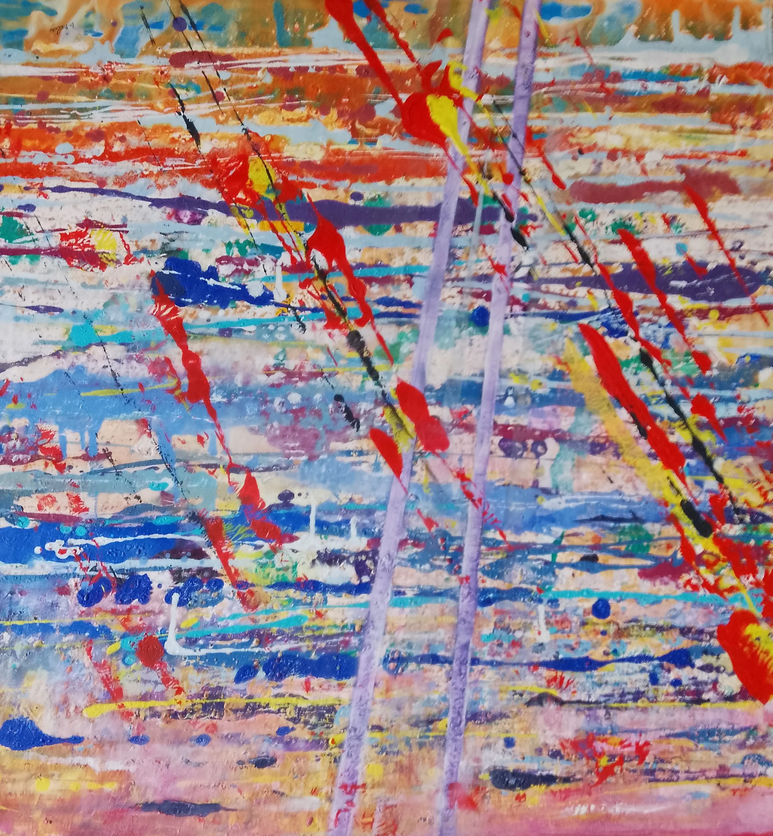 Abstract 12- 95× 88 cm acrylic on canvas