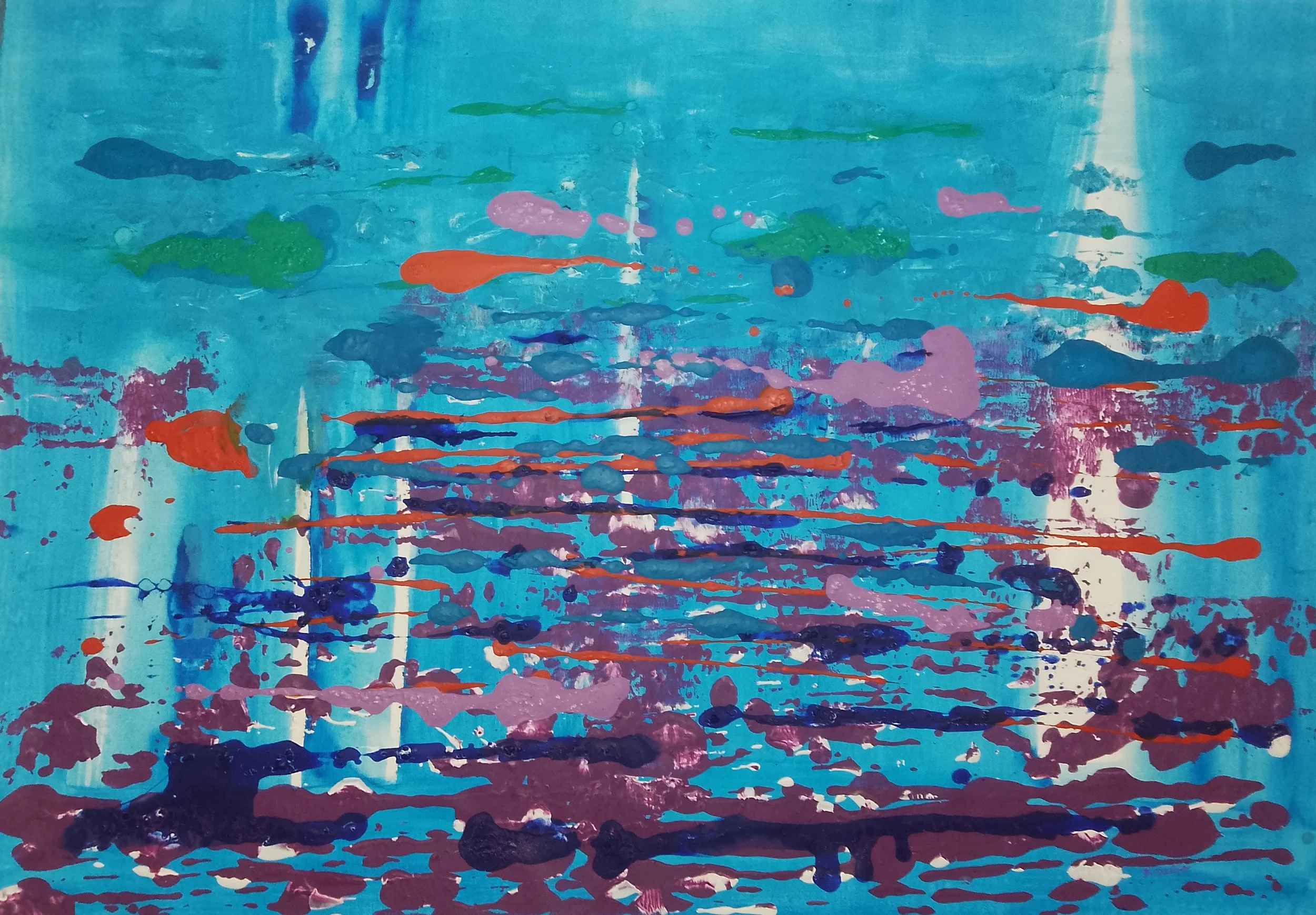 Abstract 75- 97×69 cm acrylic on canvas- 2025