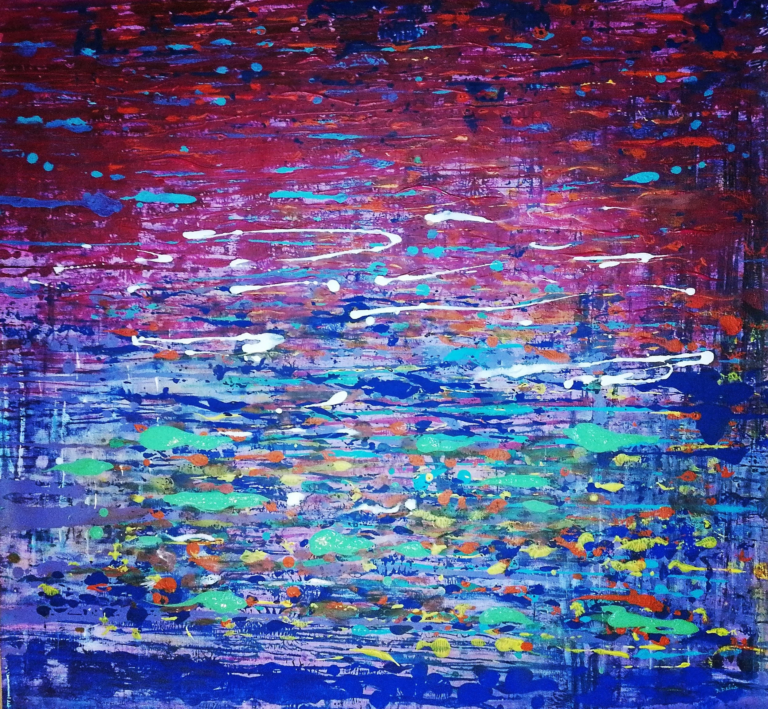 Abstract 44- 106×100cm acrylic on canvas- 2025