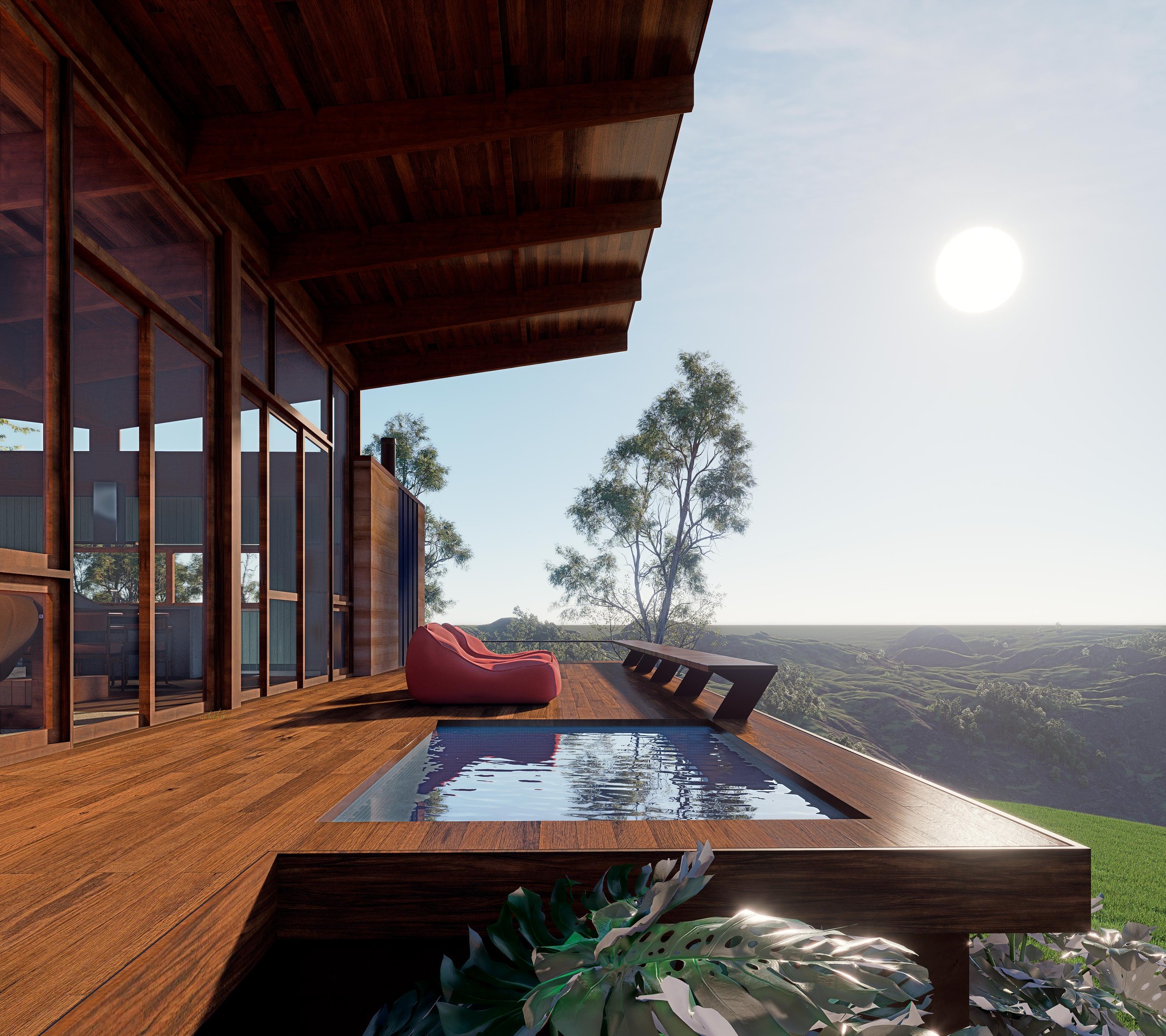 Deck e Spa da Casa Taipa