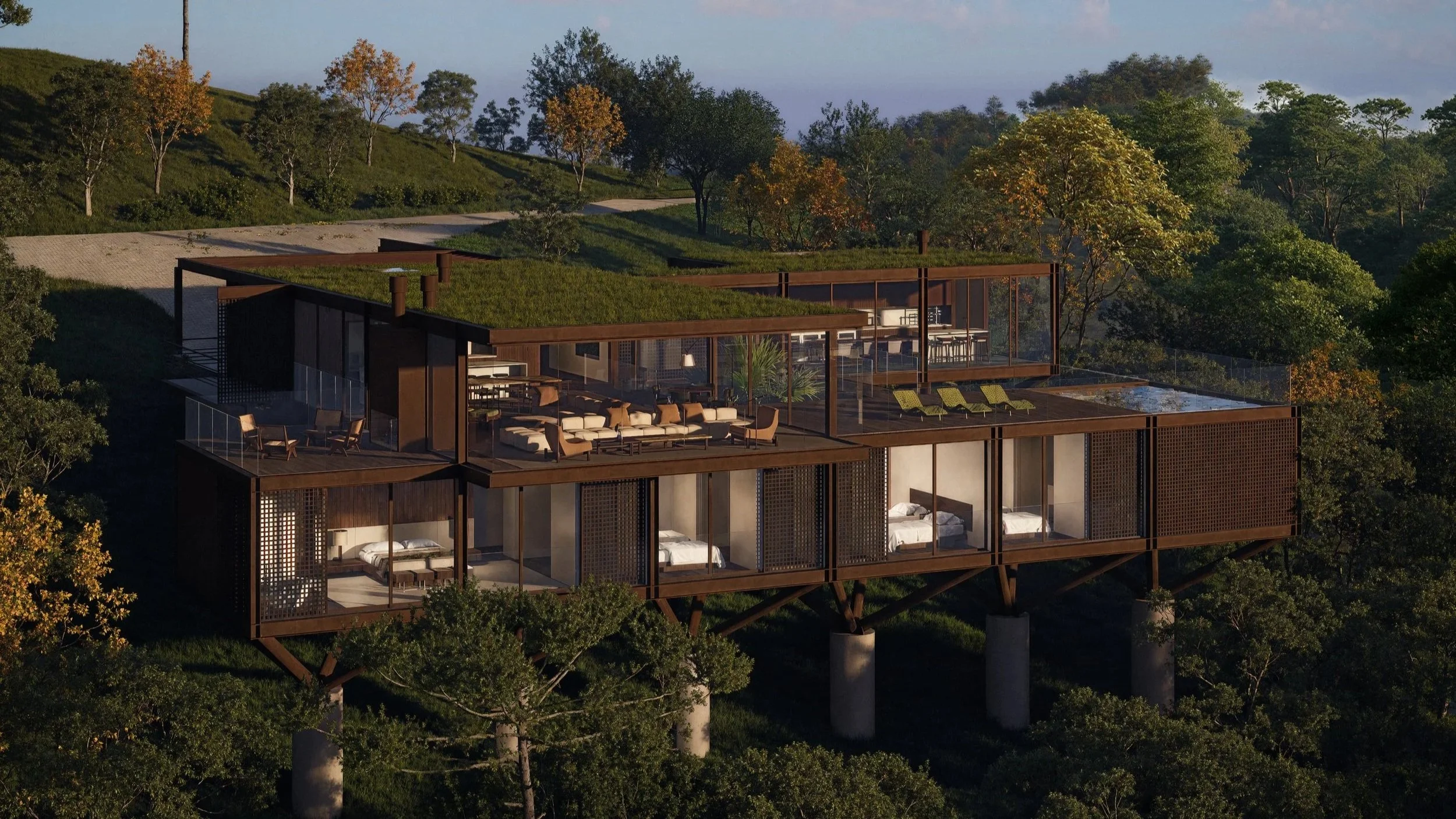 Imagem aérea da Casa Panorâmica