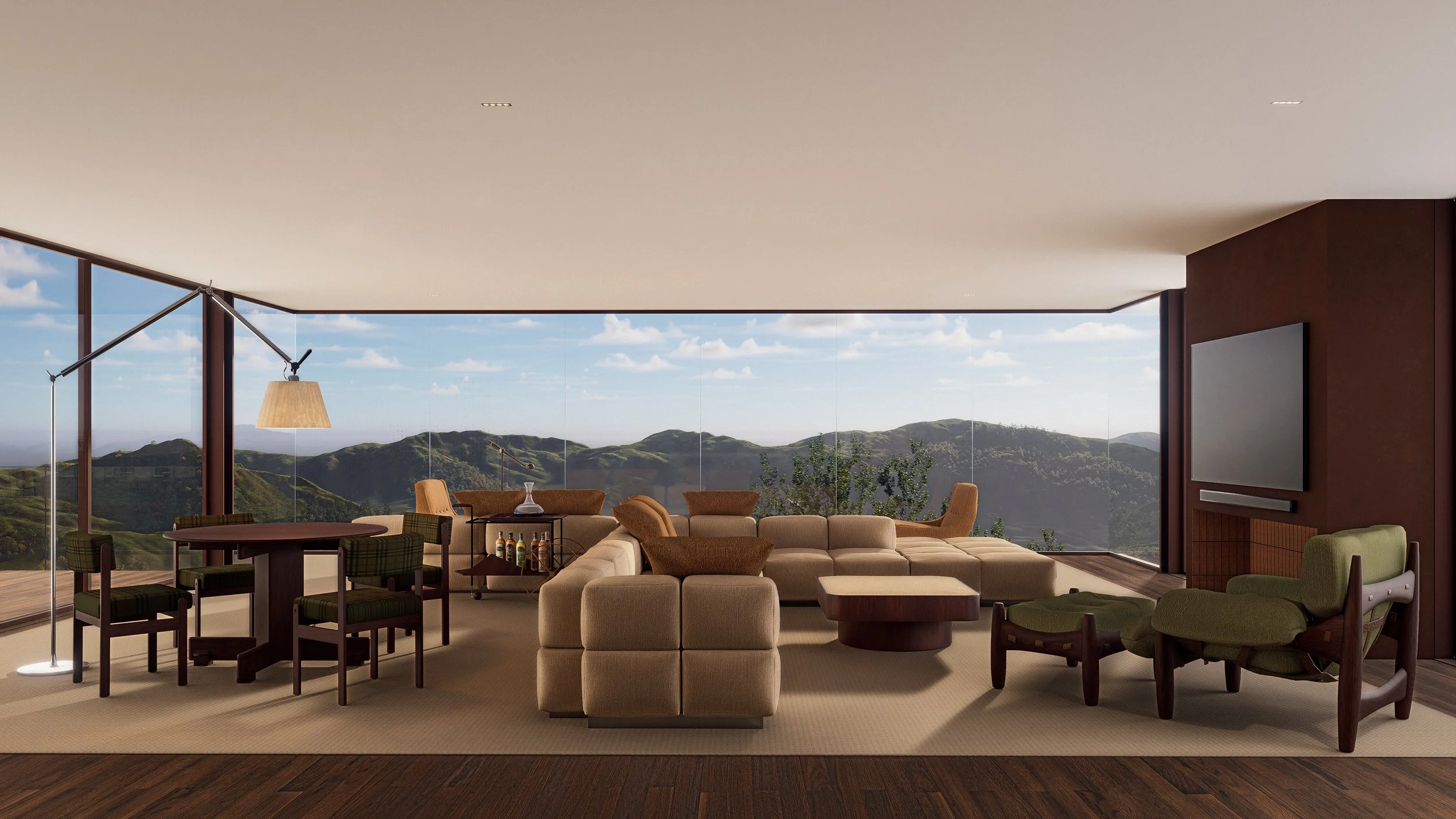 Sala de estar da Casa Panorâmica