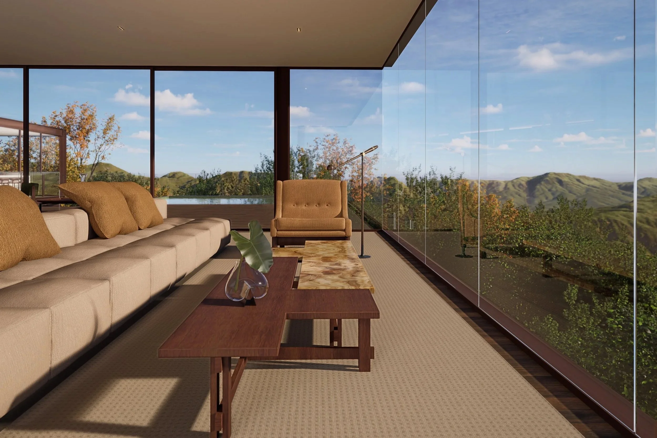 Sala de estar da Casa Panorâmica