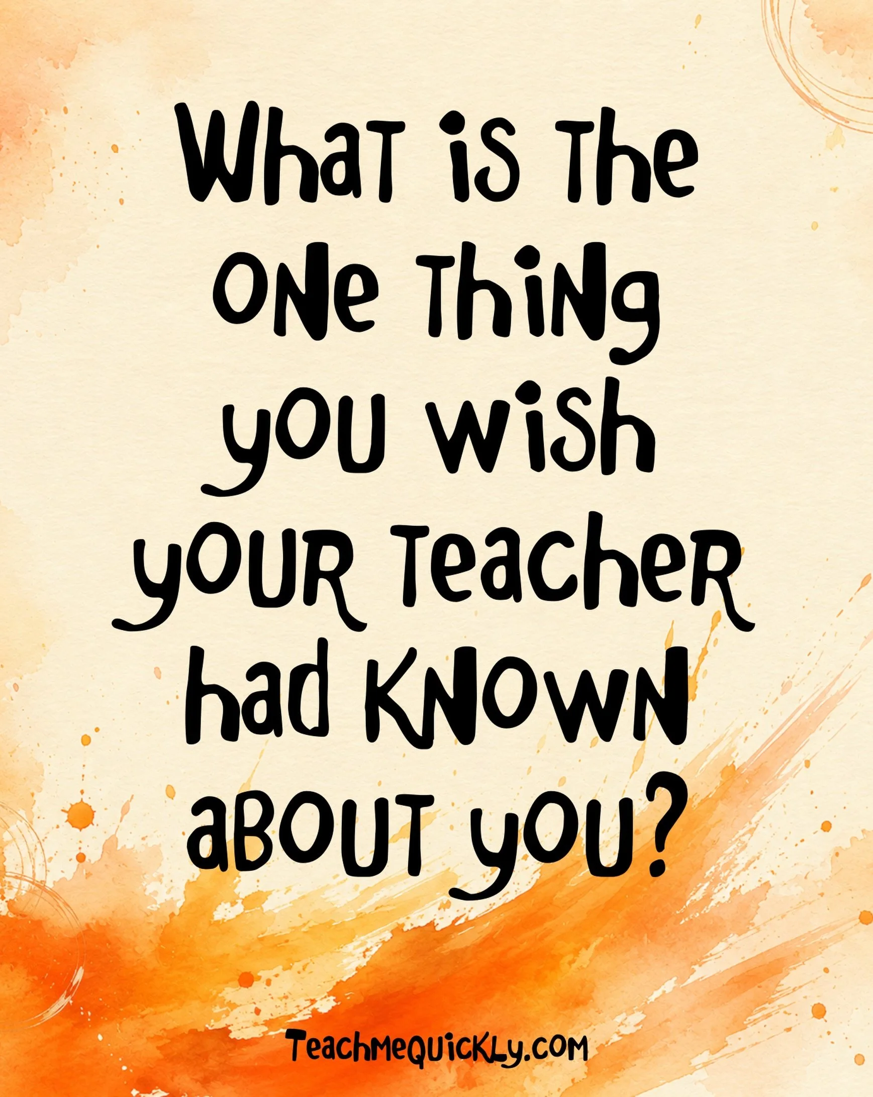 For me, I think I wish a teacher had known how much I was dealing with a duel identity and what impact that was having on me educationally and socially. I didn&rsquo;t know what this was doing to me at the time but looking back, having someone in my 
