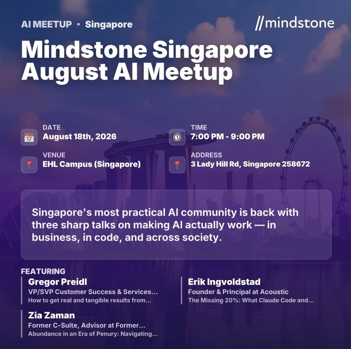 Mindstone Singapore August AI Meetup