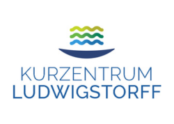 Logo des Kurzentrums Ludwigstorf mit Wellen und Boot