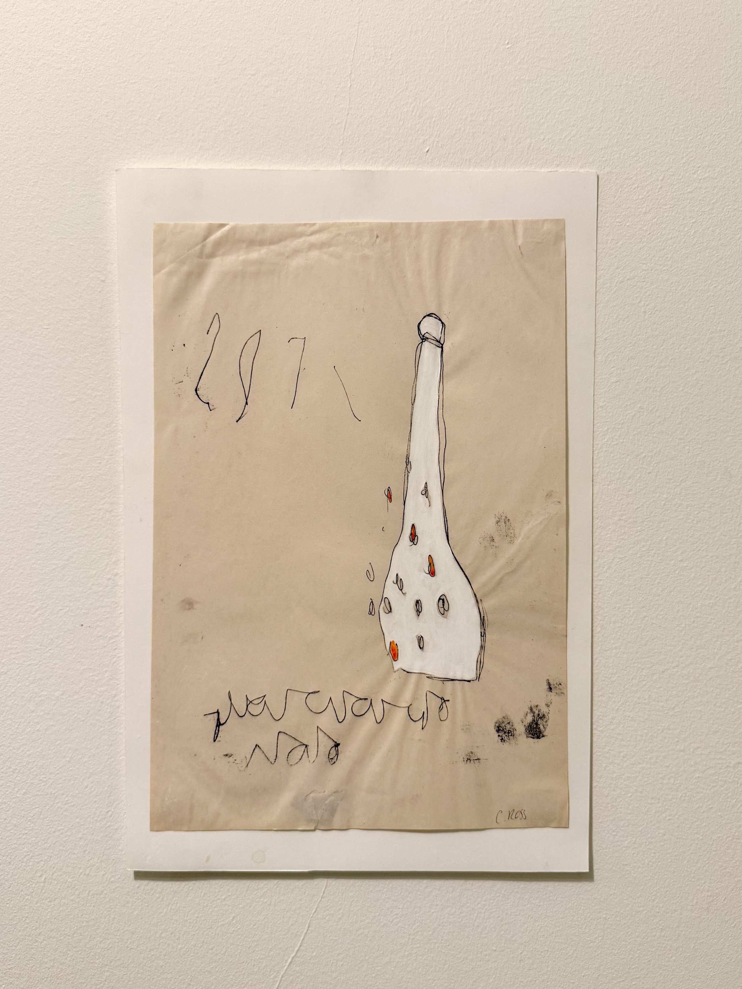 White with orange spots