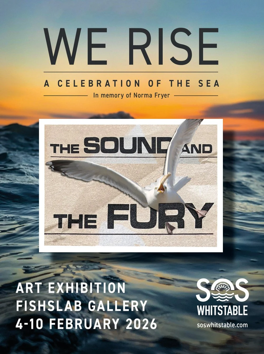 Honoured to be part of this show, not least because of the cause and the celebration of Norma Fryer. And yes, the gull did catch the chip! #saveourseas #seagullsofinstagram