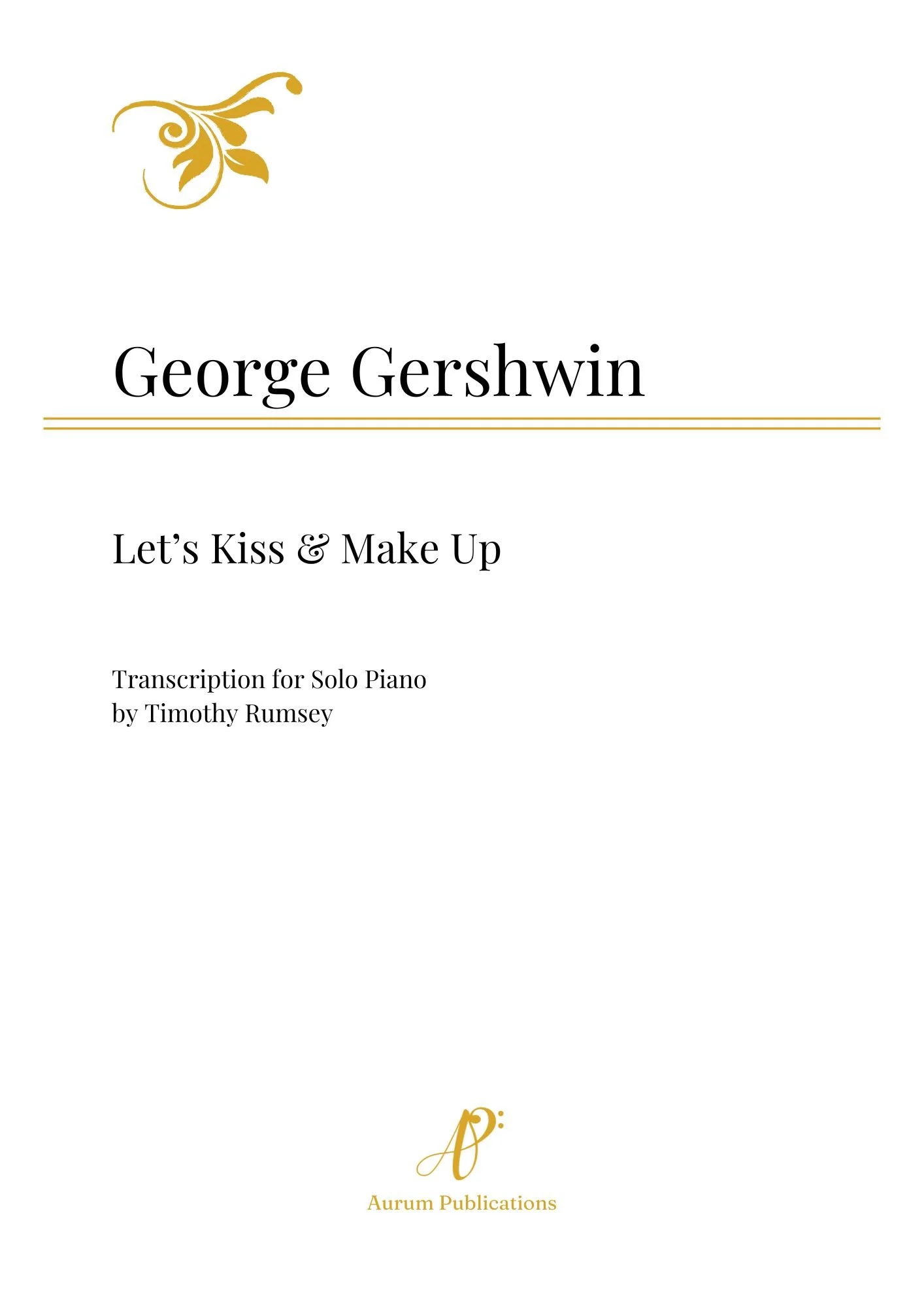 Let's Kiss & Make Up by George Gershwin - Digital Download
