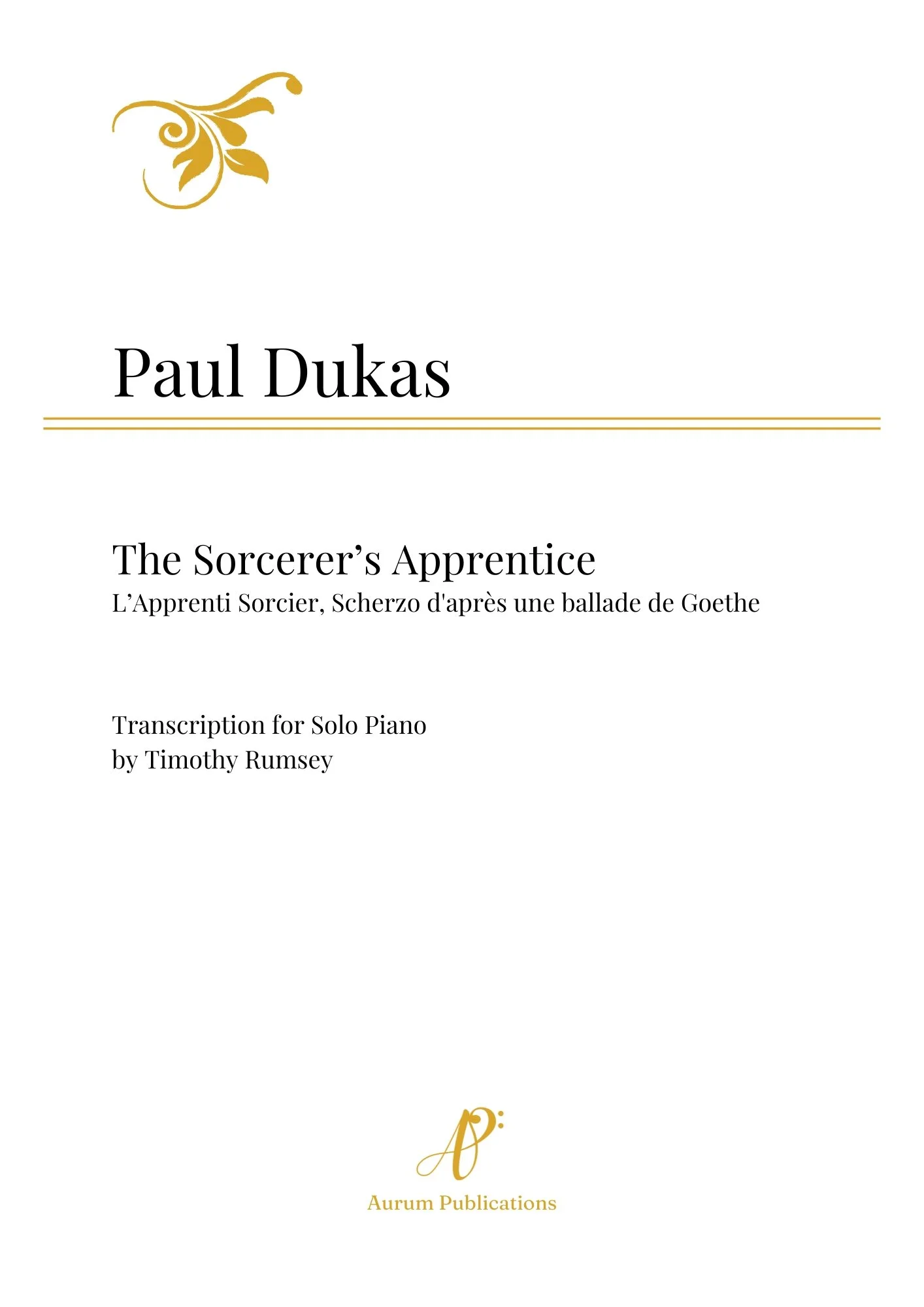 The Sorcerer's Apprentice by Paul Dukas - Digital Download