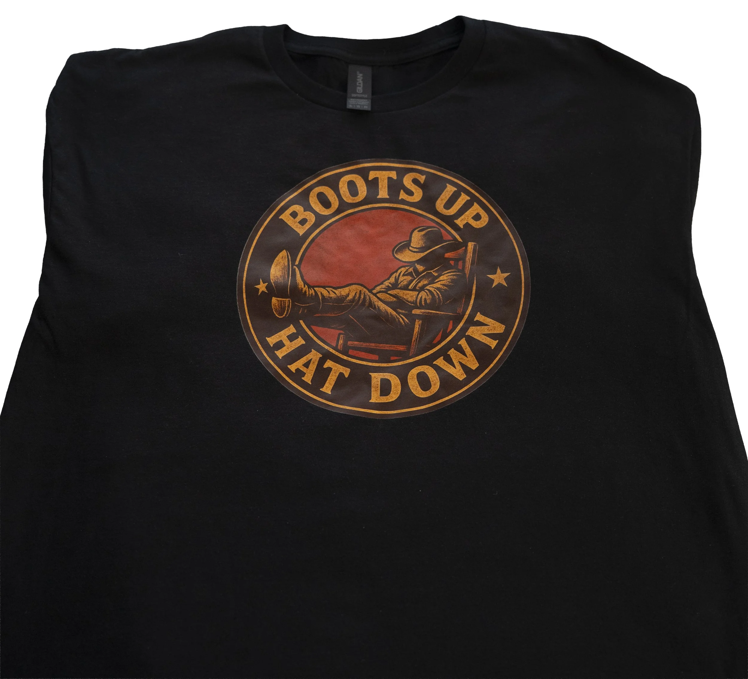 Boots Up, Hat Down – Core Logo T-Shirt Black