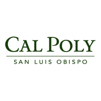 Cal Poly San Luis Obispo logo in green text on a white background.