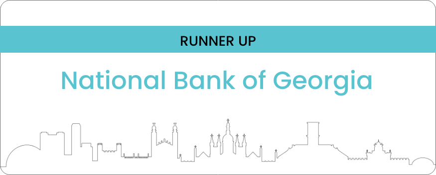 A certificate for the National Bank of Georgia recognizing a runner-up achievement.