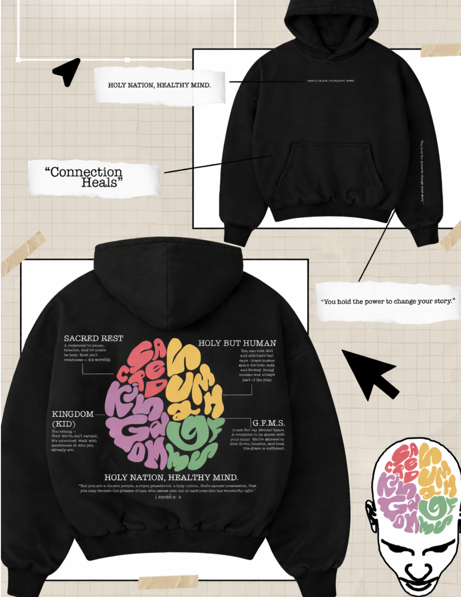 "Holy Nation, Healthy Mind" HOODIE