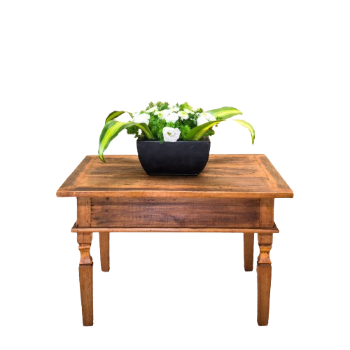 Mesa de Centro de Madeira de Demolição Quadrada